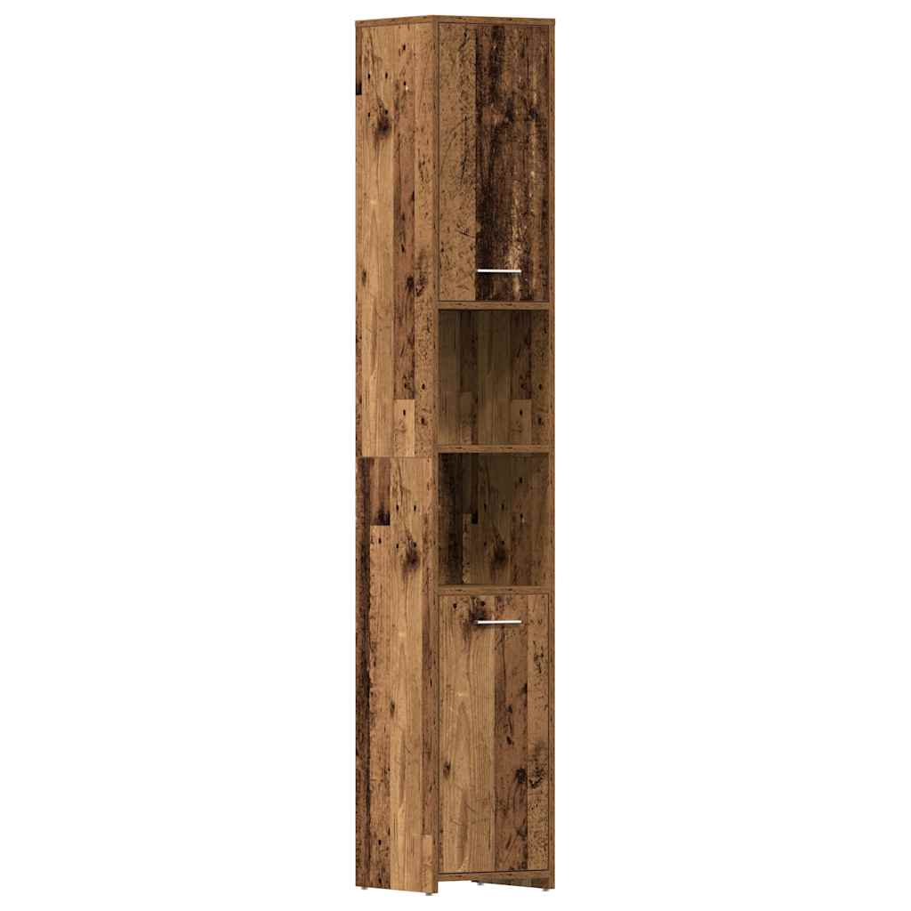 Badezimmerschrank Weiß 30x30x183,5 cm Holzwerkstoff