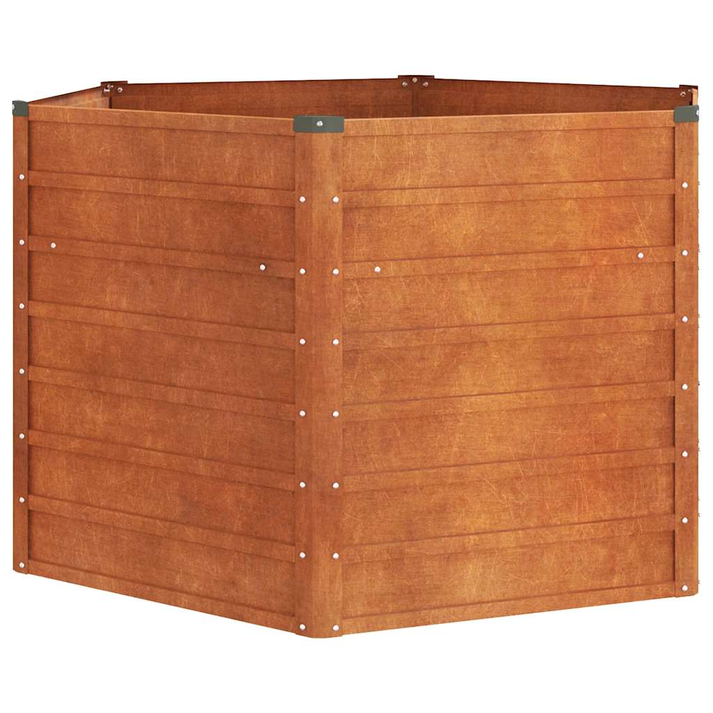 Hochbeet Rostig 129x129x45 cm Cortenstahl