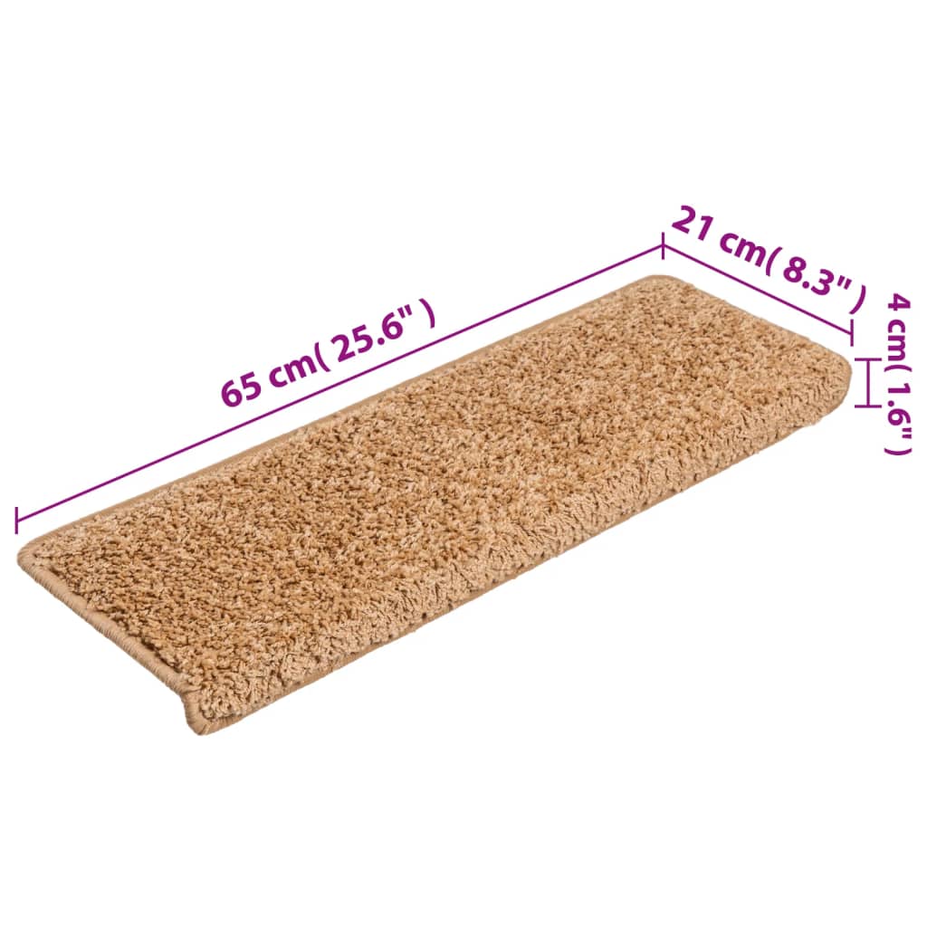 Stufenmatten 15 Stk. 65x21x4 cm Grau Rechteckiger Rand