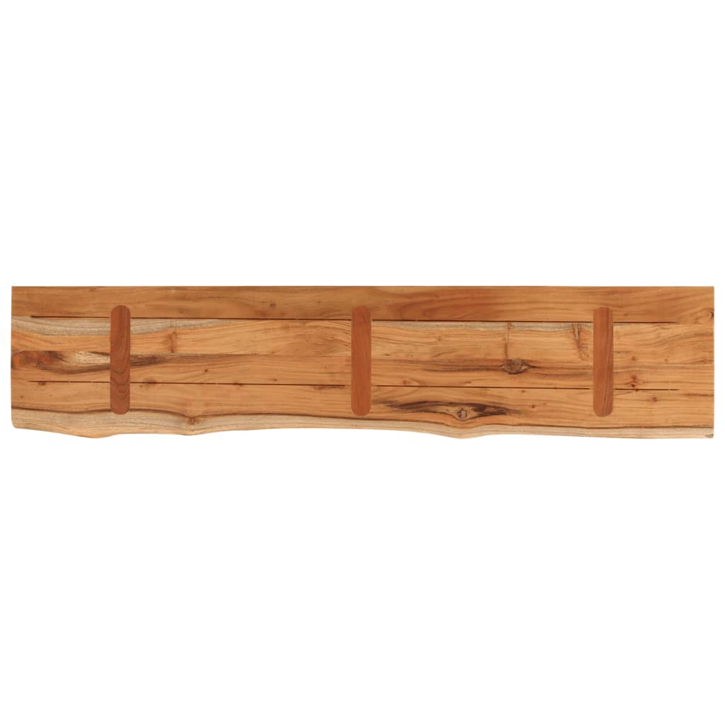 Wandregal 40x20x2,5 cm Rechteckig Massivholz Akazie Baumkante