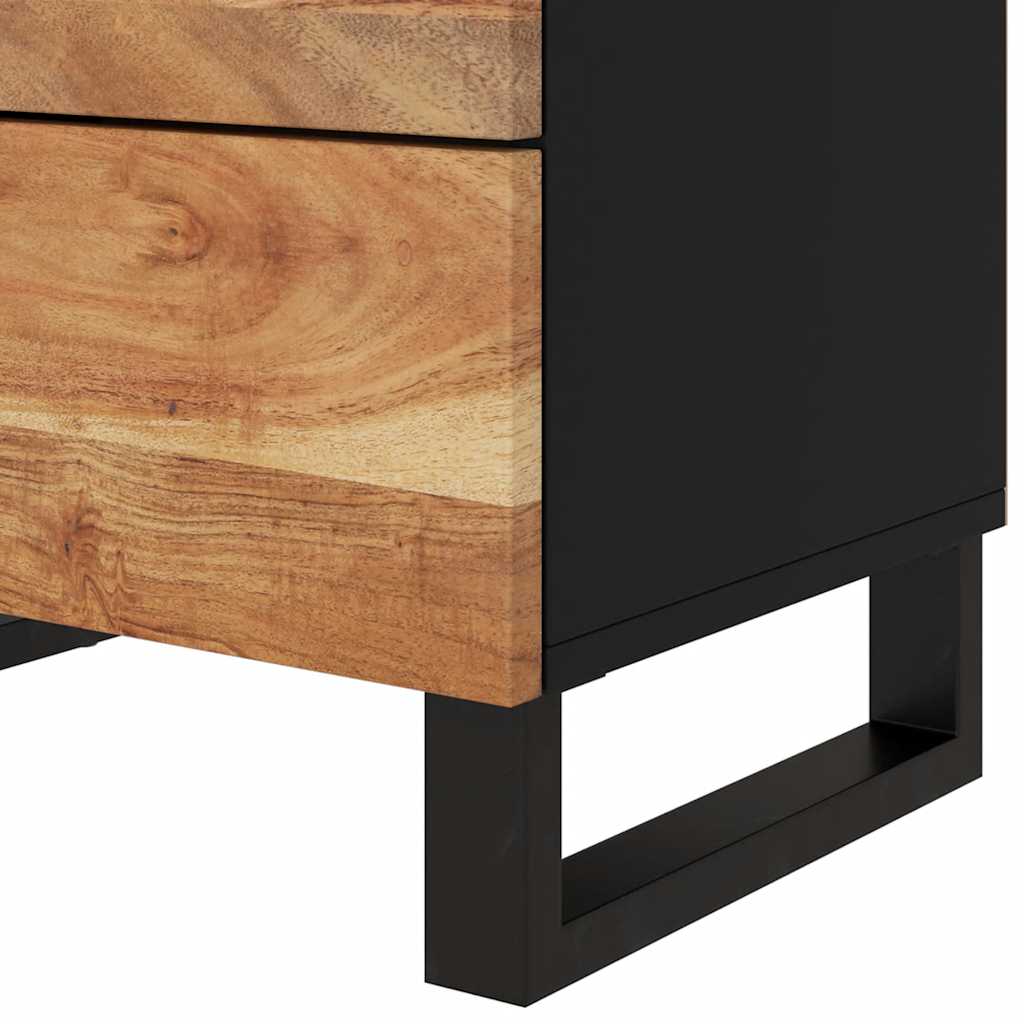 Nachttisch 50x33x62 cm Massivholz Mango & Holzwerkstoff