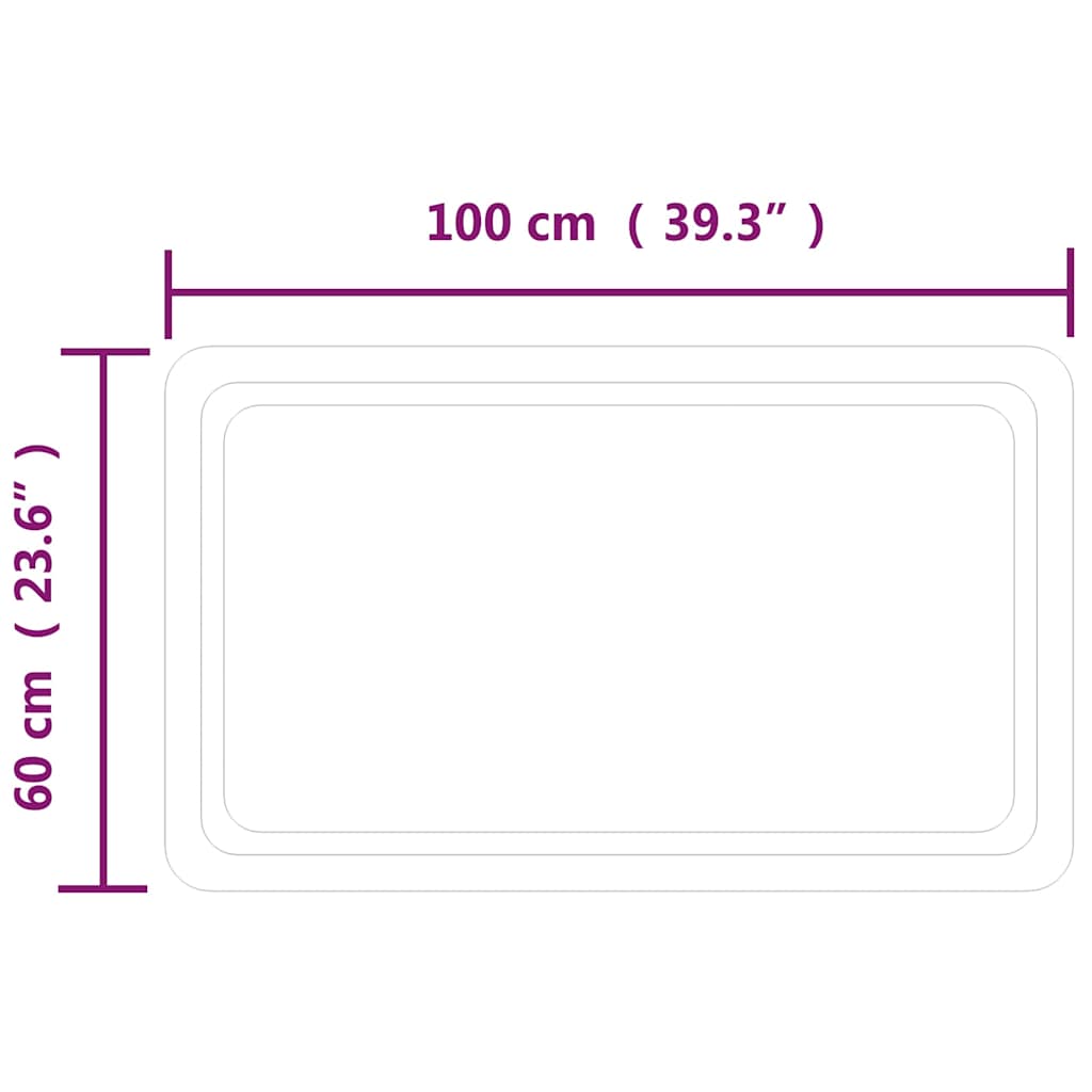 LED-Badspiegel 60x40 cm