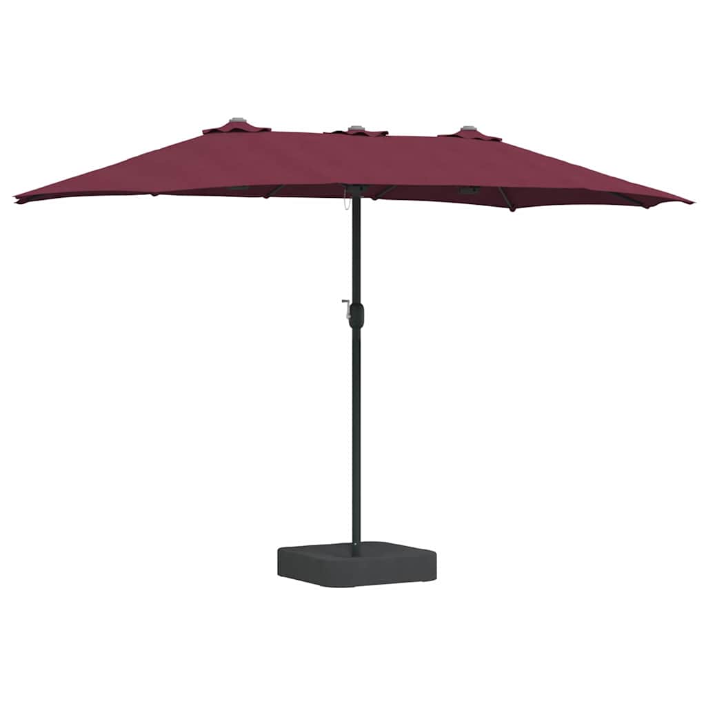 Garten-Sonnenschirm Sand 385 x 209 x 244 cm Polyester und Stahl