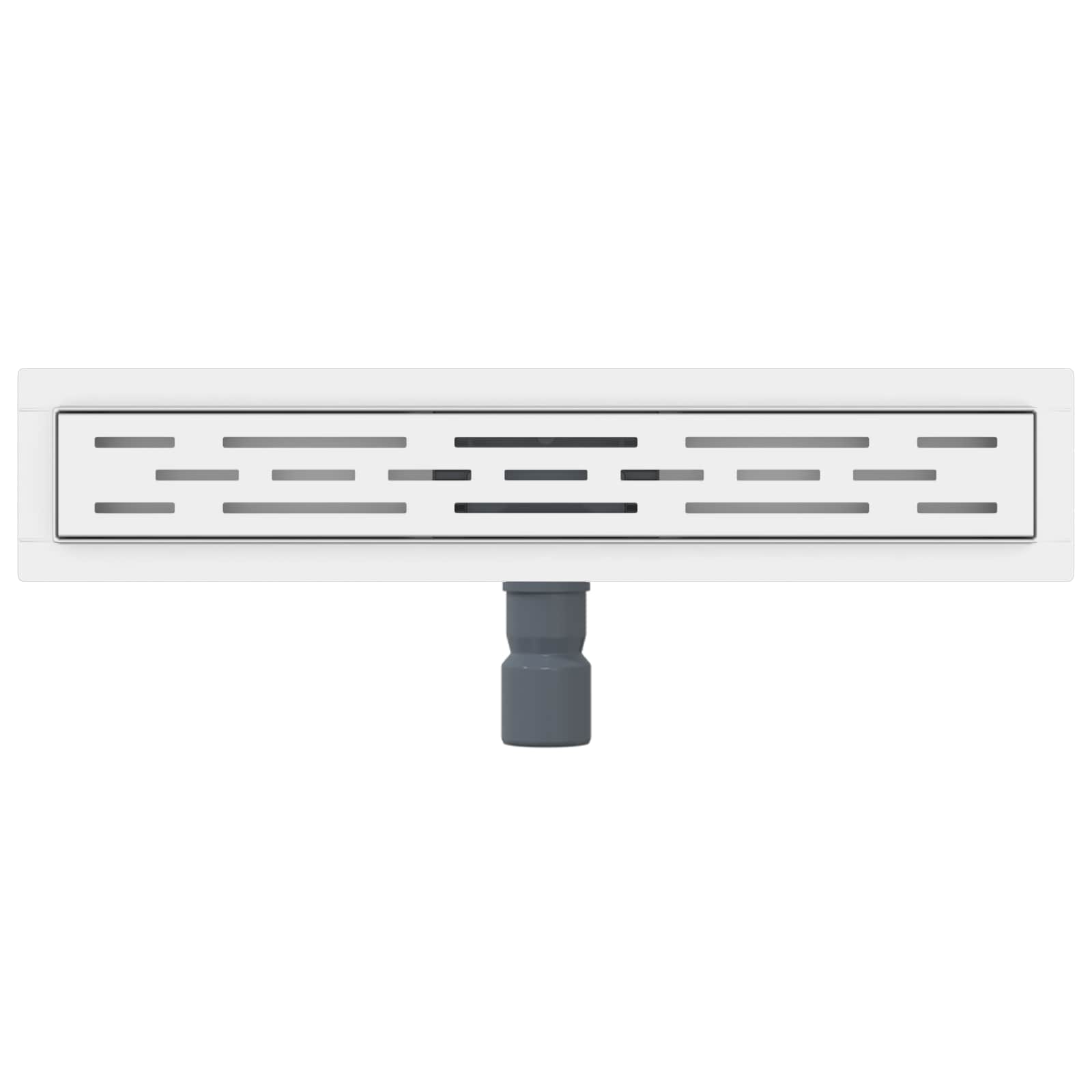 Duschabfluss mit Glasabdeckung Schwarz 50 cm Edelstahl 304