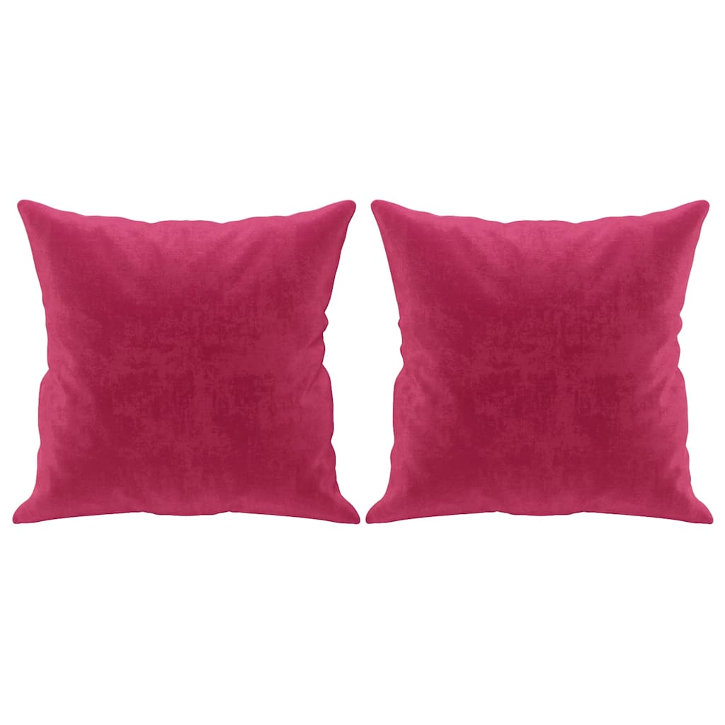 2-Sitzer-Sofa mit Zierkissen Dunkelgrün 120 cm Samt