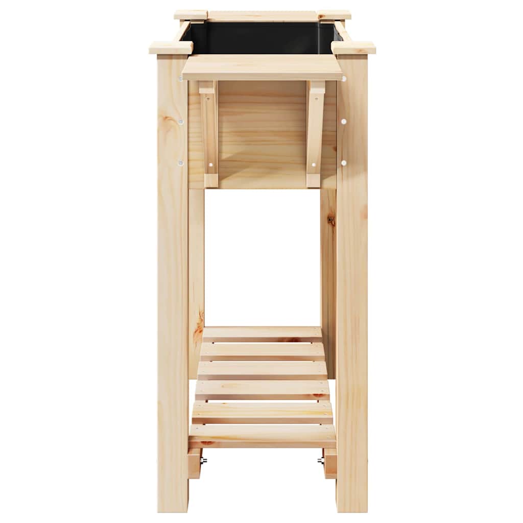 Garten-Pflanzgefäß mit Regal Beige 111 x 37 x 76,5 cm