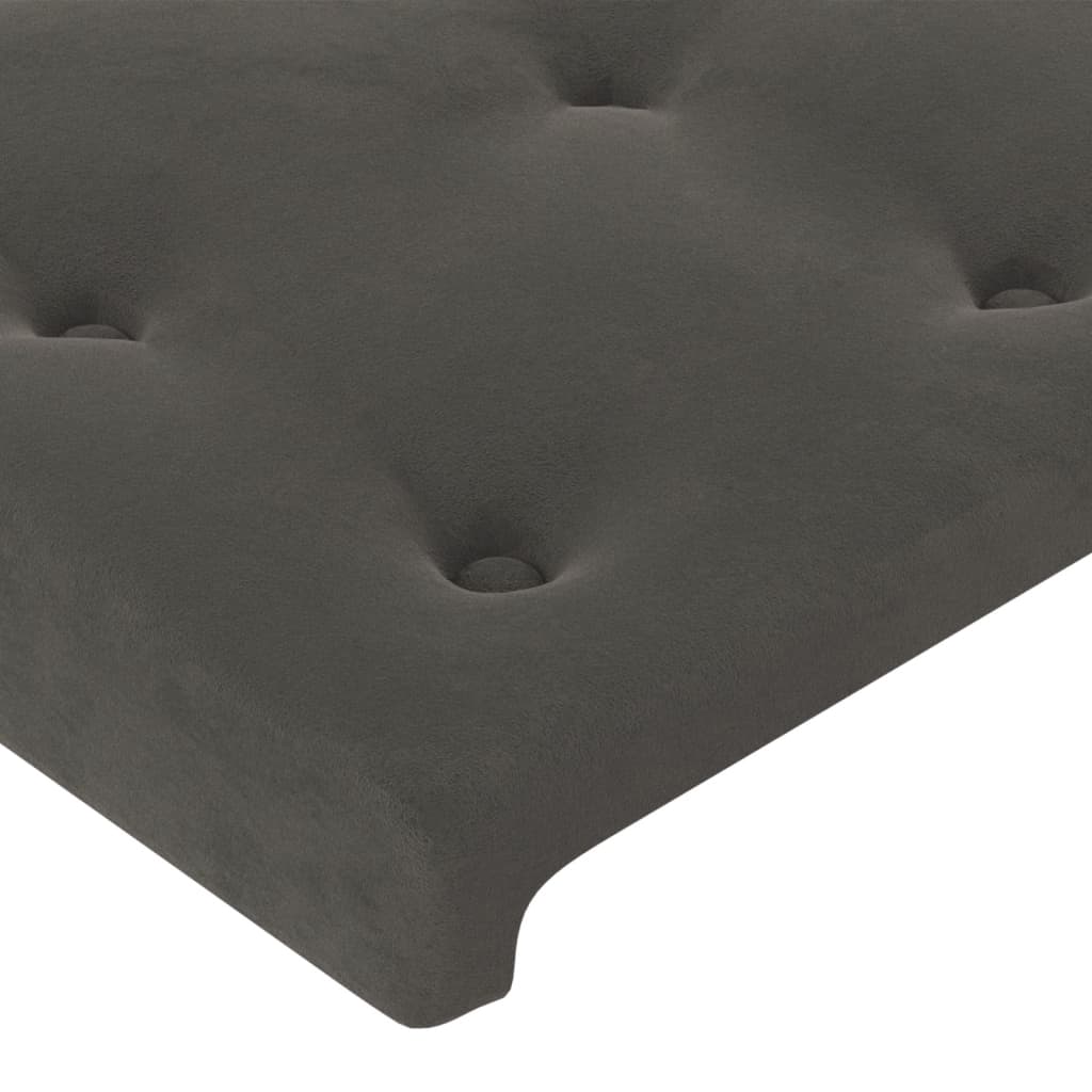 Kopfteil Hellgrau 80x5x118/128 cm Samt