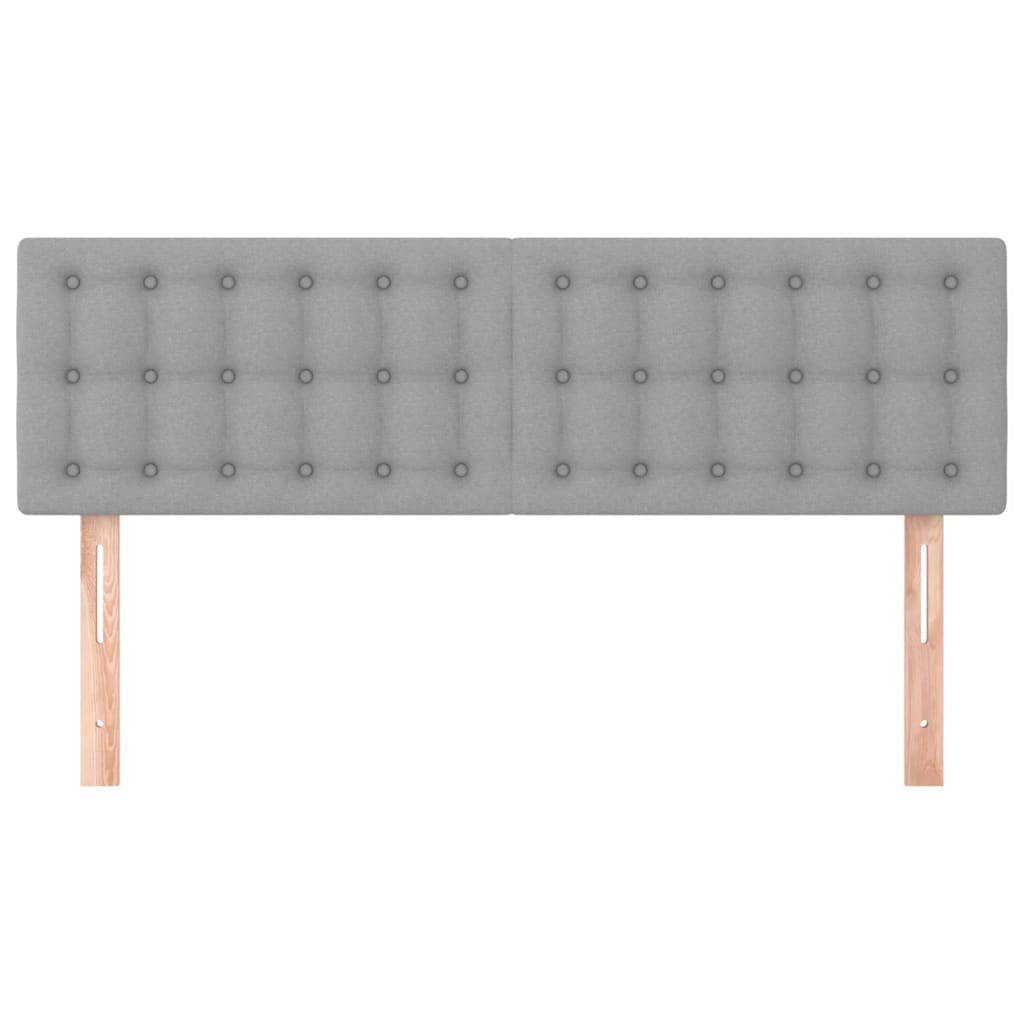 Kopfteil Hellgrau 80x5x118/128 cm Stoff