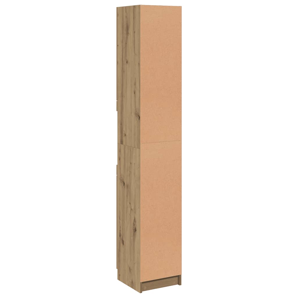 Badschrank Weiß 32x34x188,5 cm Holzwerkstoff