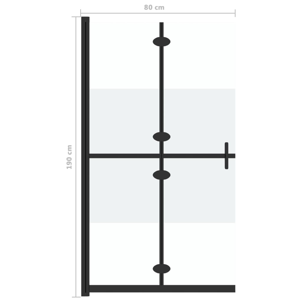 Faltbare begehbare Duschwand Transparentes ESG Glas 70x190 cm