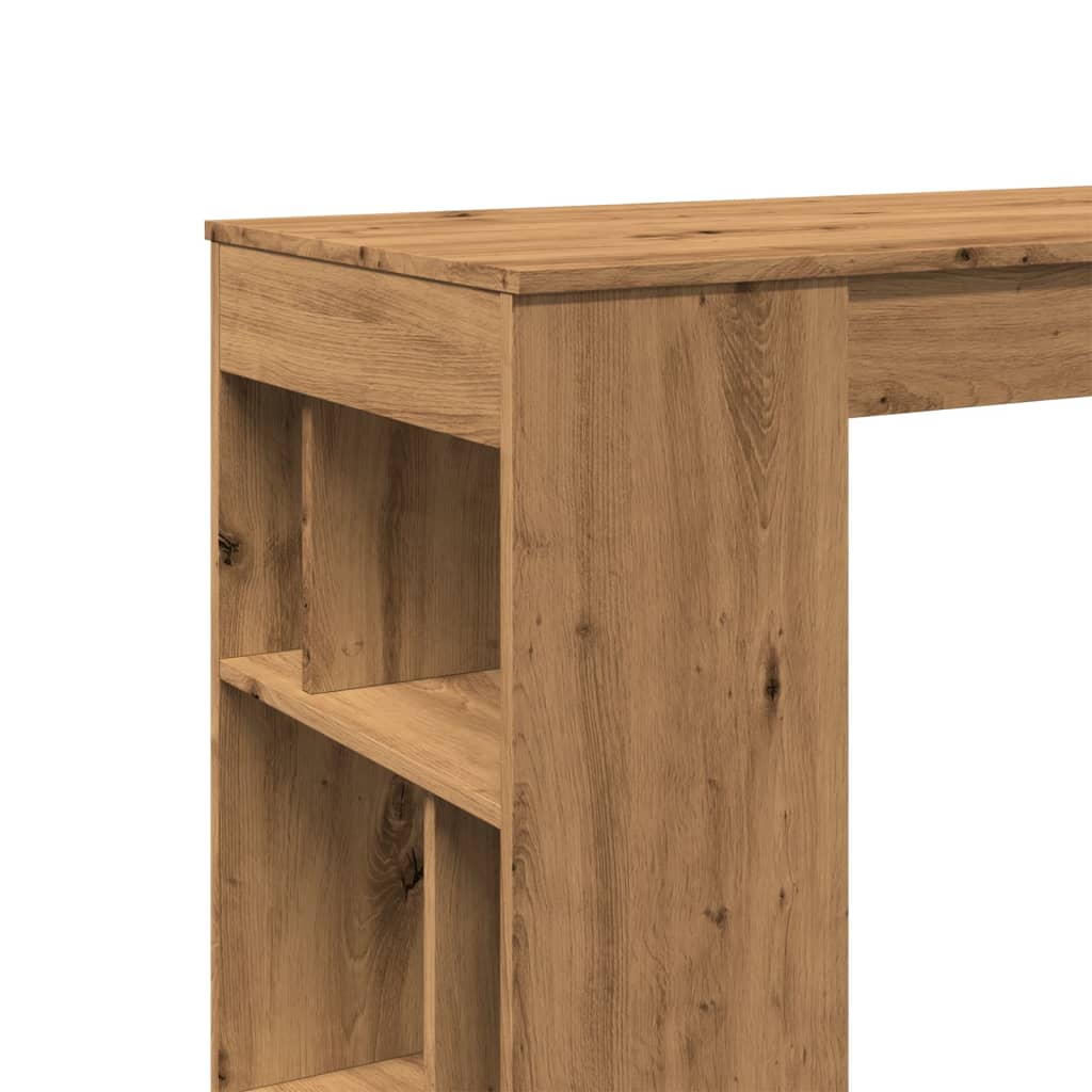 Bartisch Schwarz Eichen-Optik 102 x 50 x 103,5 cm Holzwerkstoff