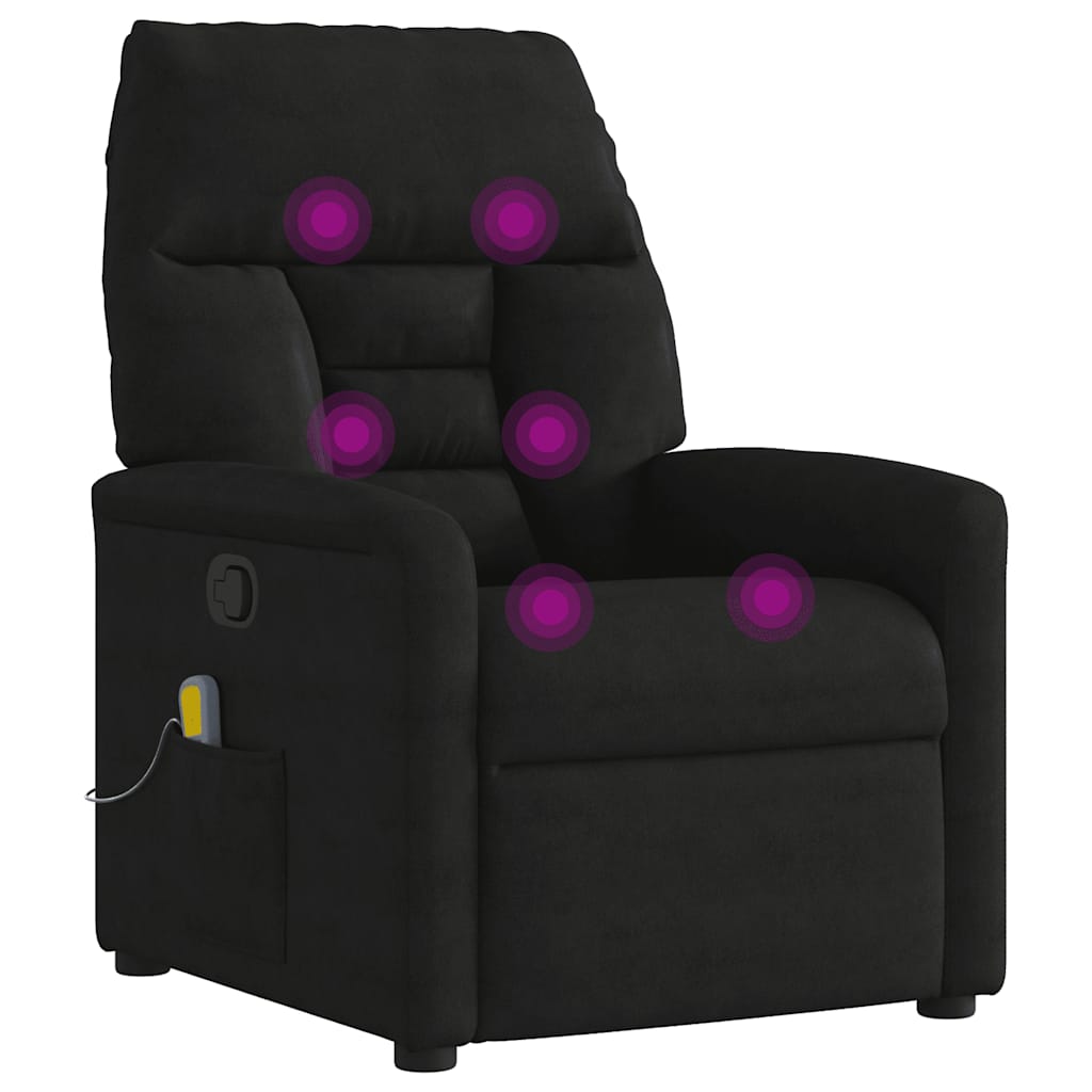 Massagesessel Elektrisch Dunkelgrau Mikrofasergewebe