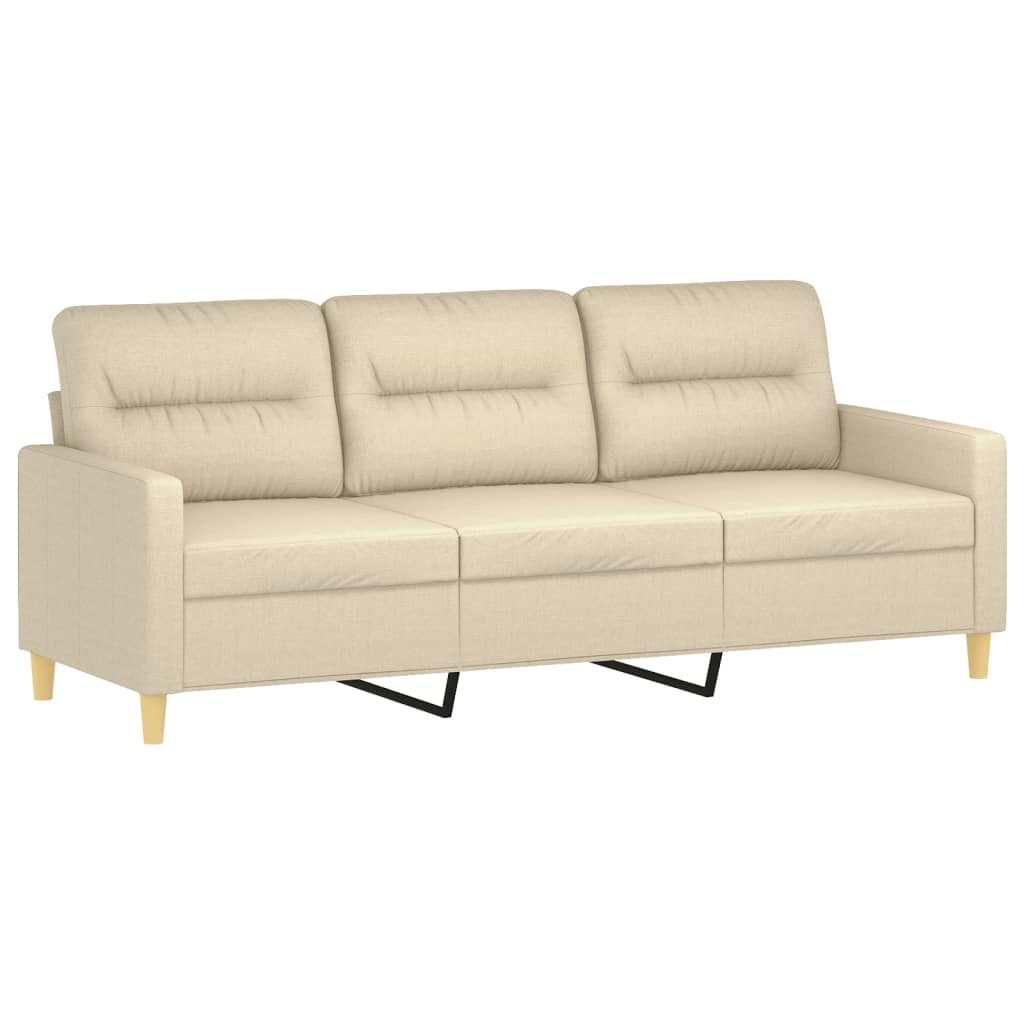 2-Sitzer-Sofa mit Zierkissen Braun 120 cm Stoff