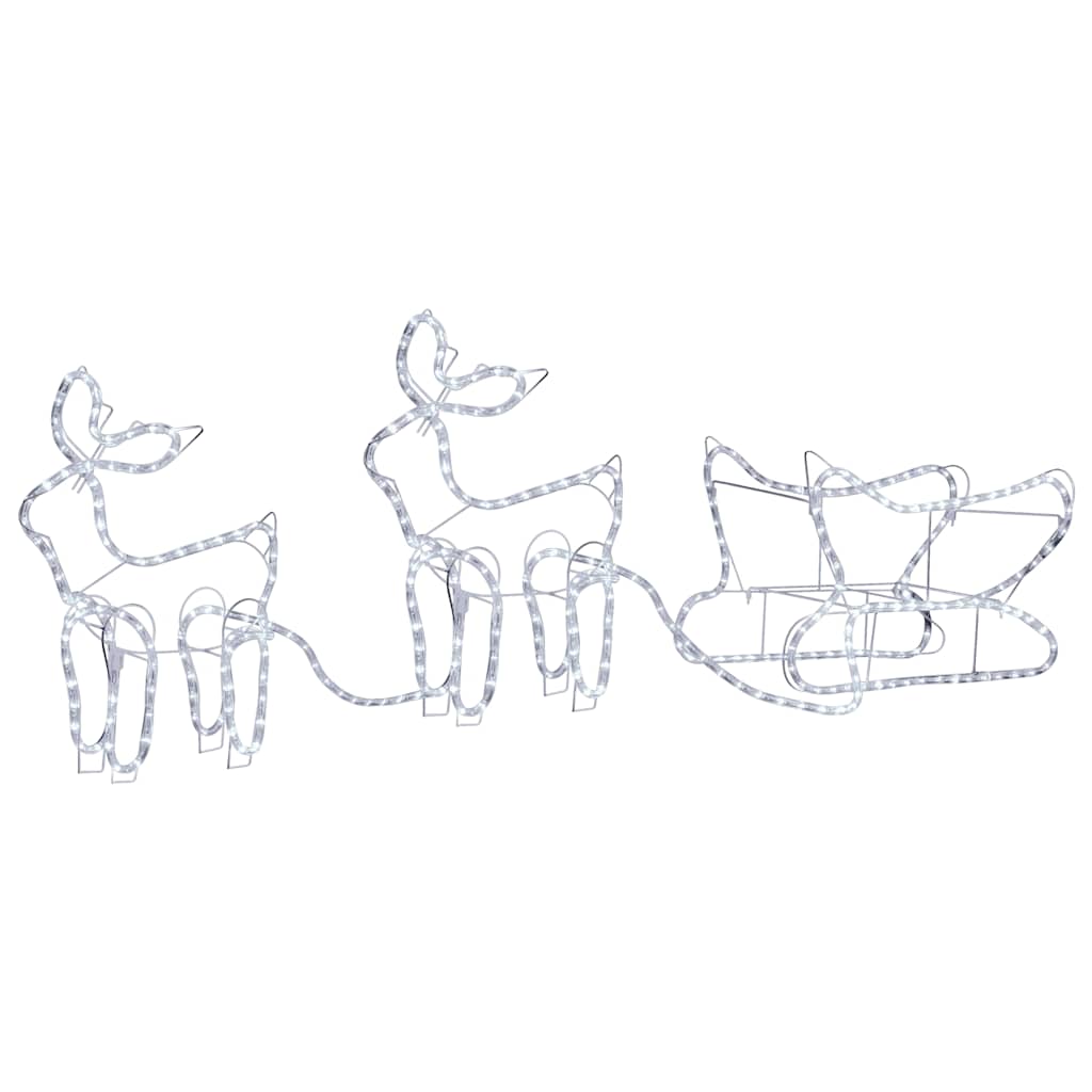Weihnachtsdekoration Rentiere und Schlitten Outdoor 252 LEDs