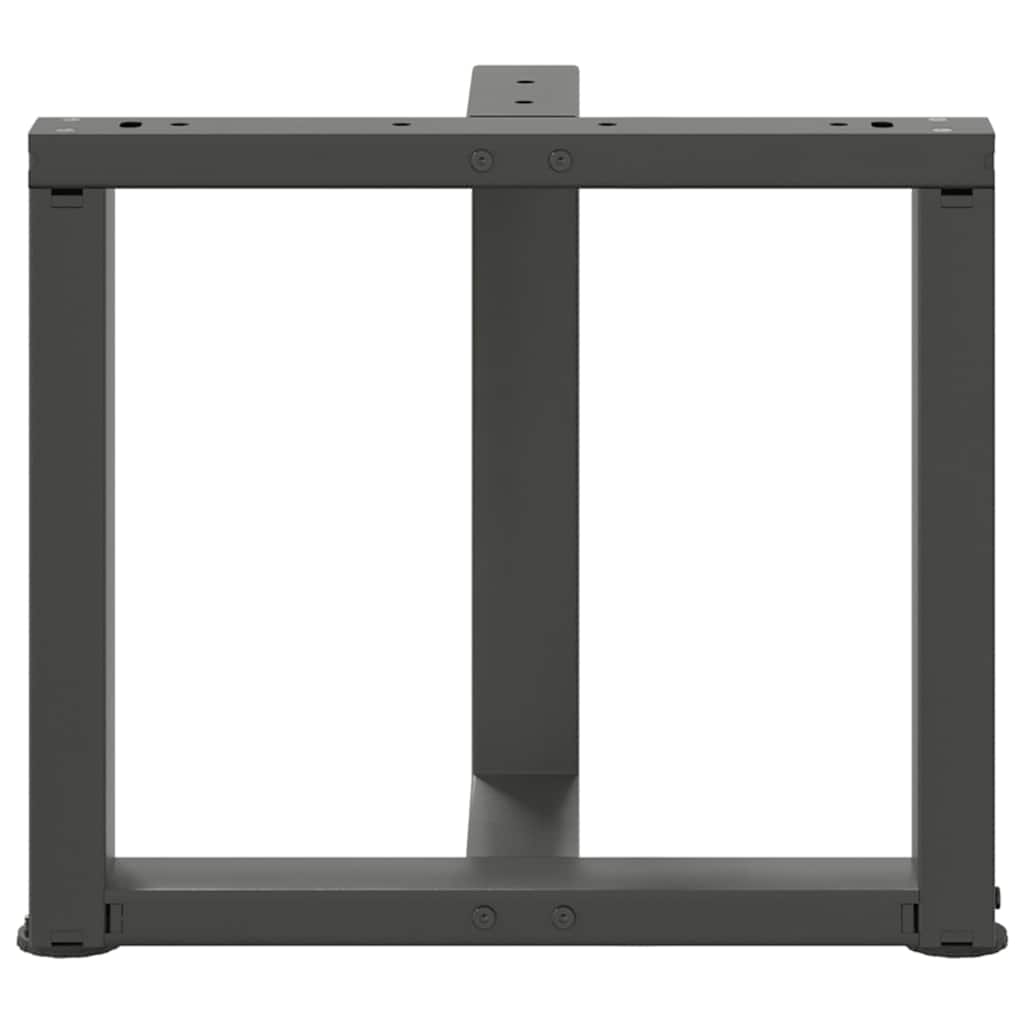 Couchtischbeine T-Form 2 Stk. Schwarz 30x25x(30-31) cm Stahl
