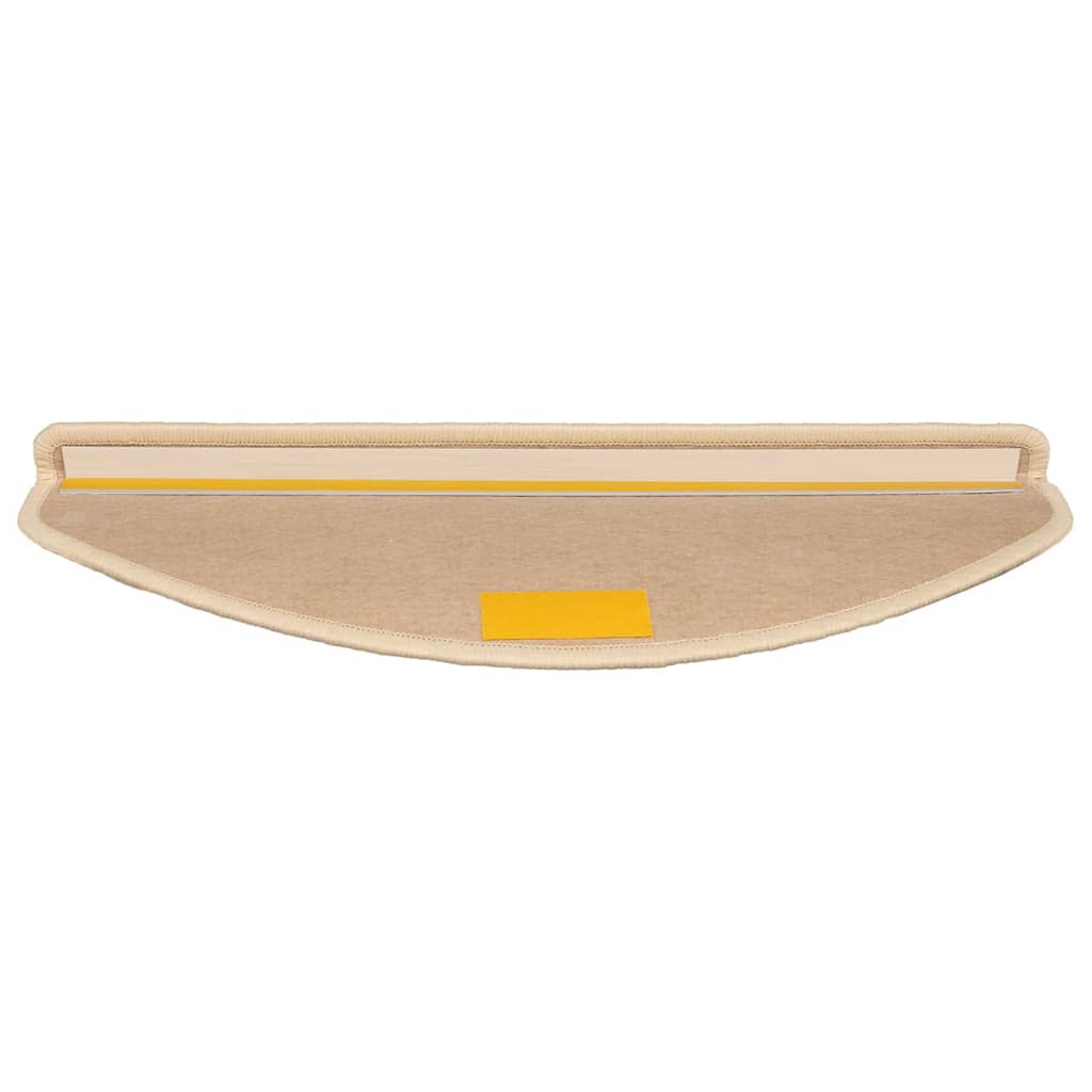 Stufenmatten 15 Stk. 56x17x3 cm Beige und Grau Halbrund