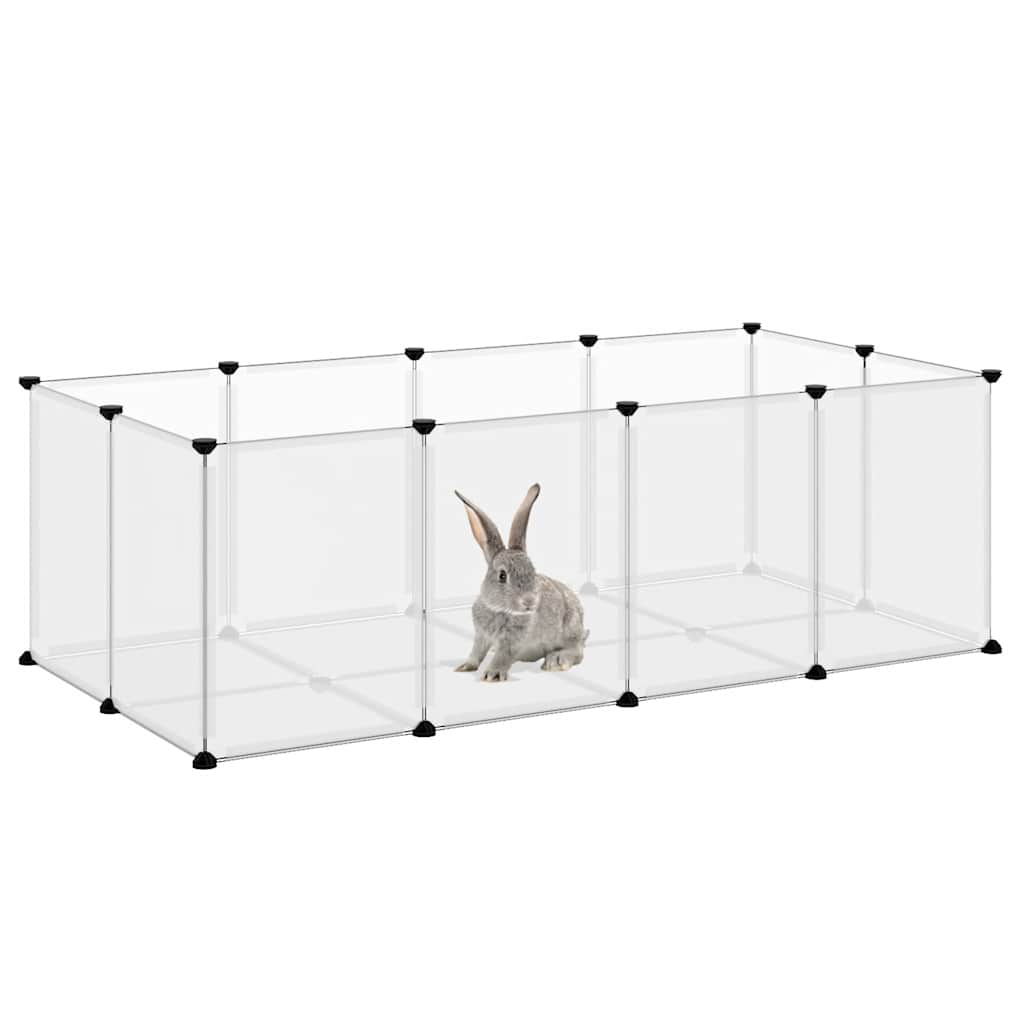 Kleintierkäfig Schwarz 144x74x46,5 cm PP und Stahl