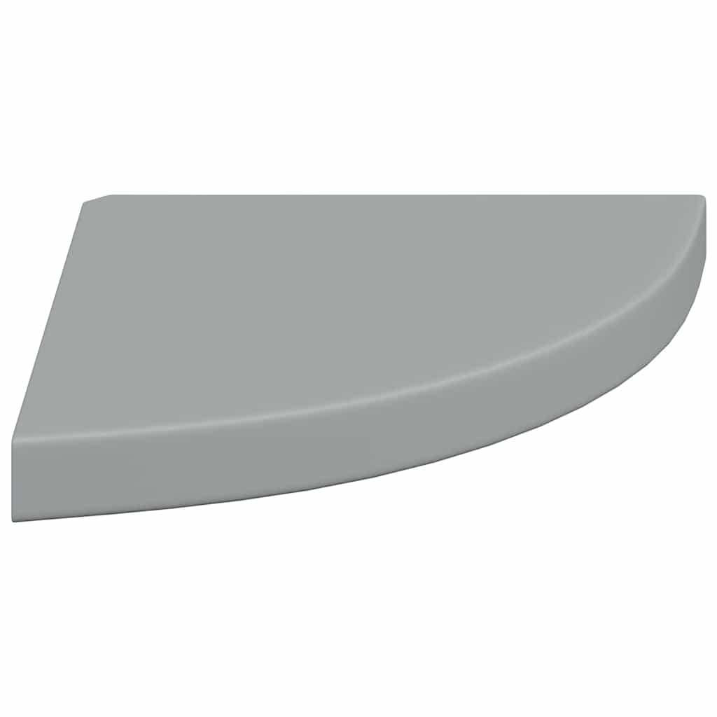 Schwebende Eckregale 2 Stk. Hochglanz-Weiß 25x25x3,8 cm MDF