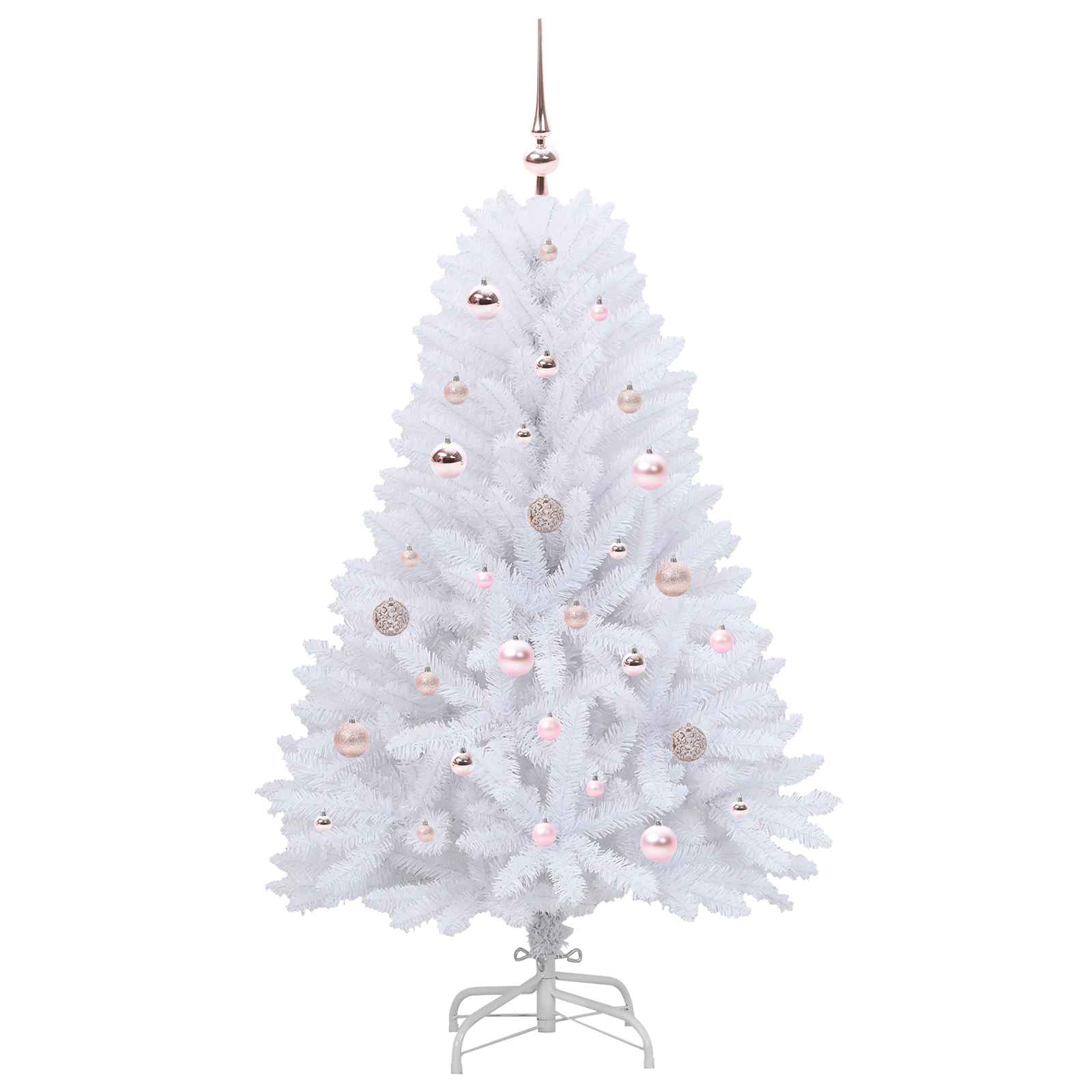 Künstlicher klappbarer Weihnachtsbaum Weiß 120 cm PVC und Stahl