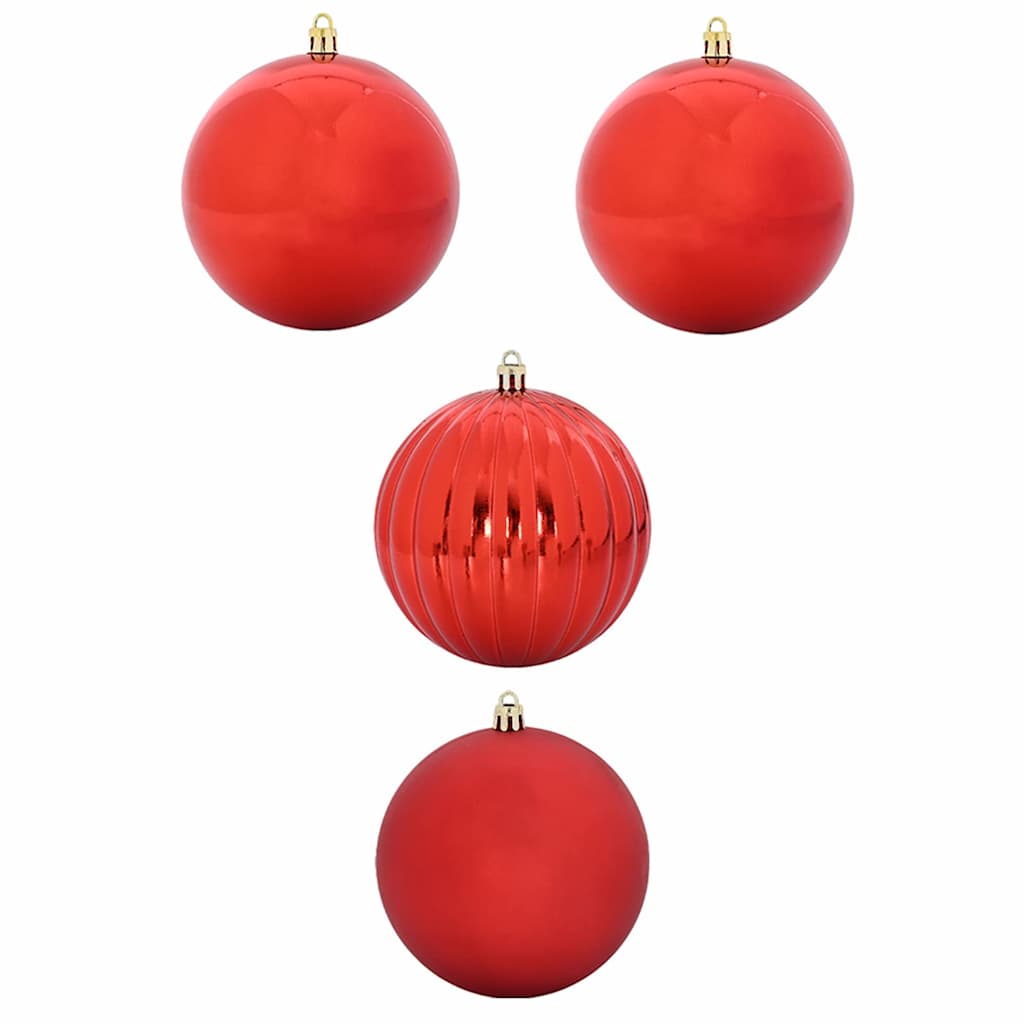 Weihnachtsbaumkugel Set XL 9 pcs Rot Kunststoff