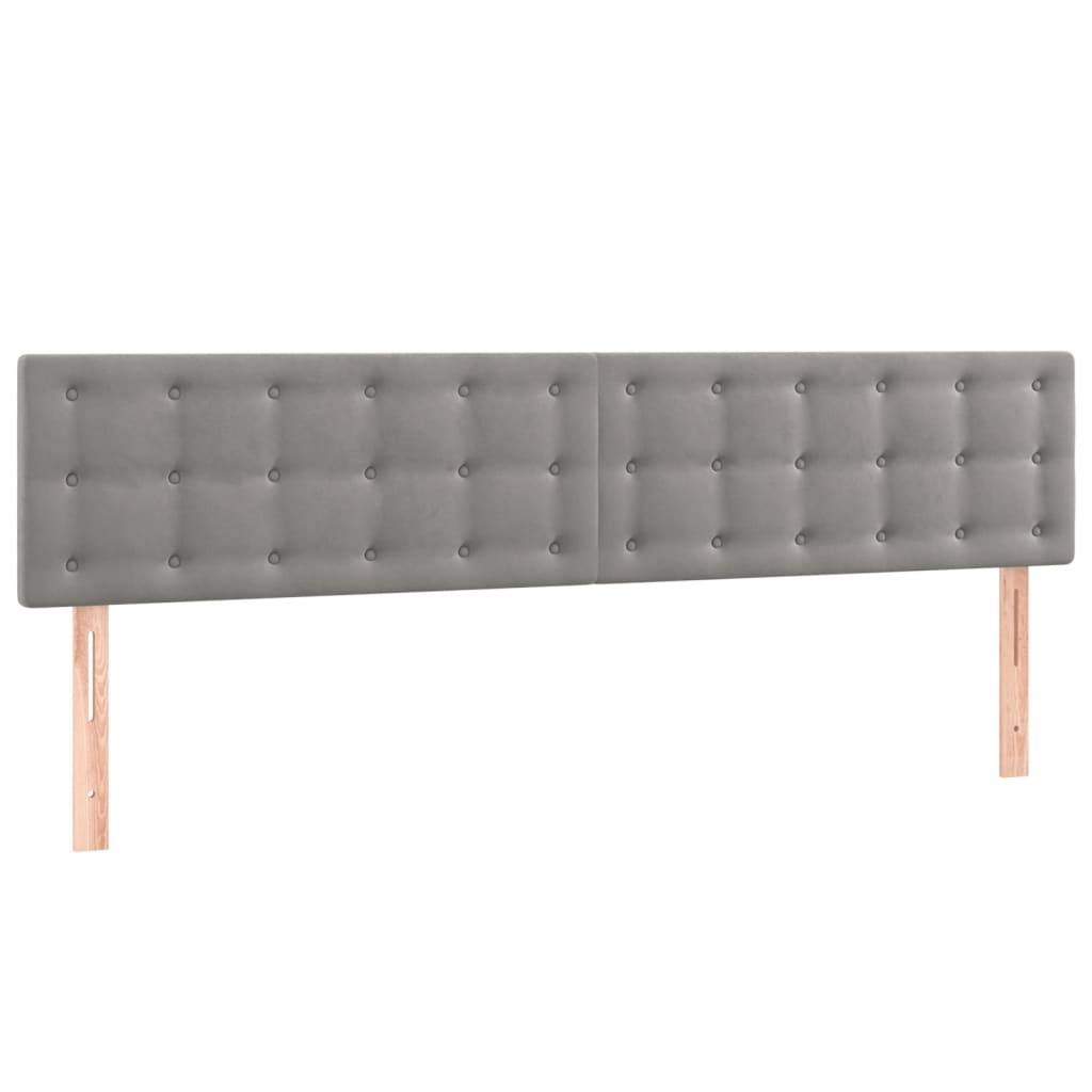 Kopfteil Hellgrau 80x5x118/128 cm Samt