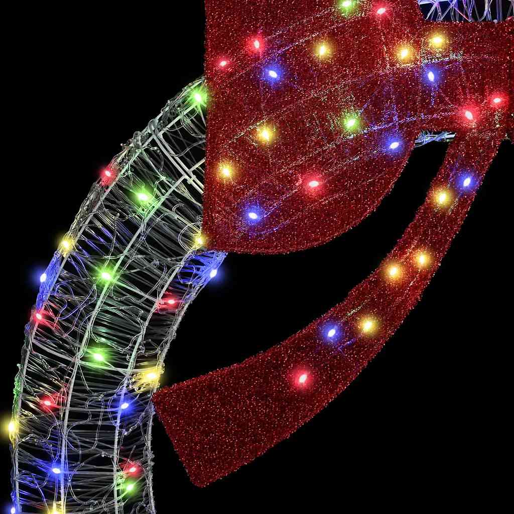 Kranz mit 60 LEDs Warmweiß 76 x 76 x 8,5 cm Acryl