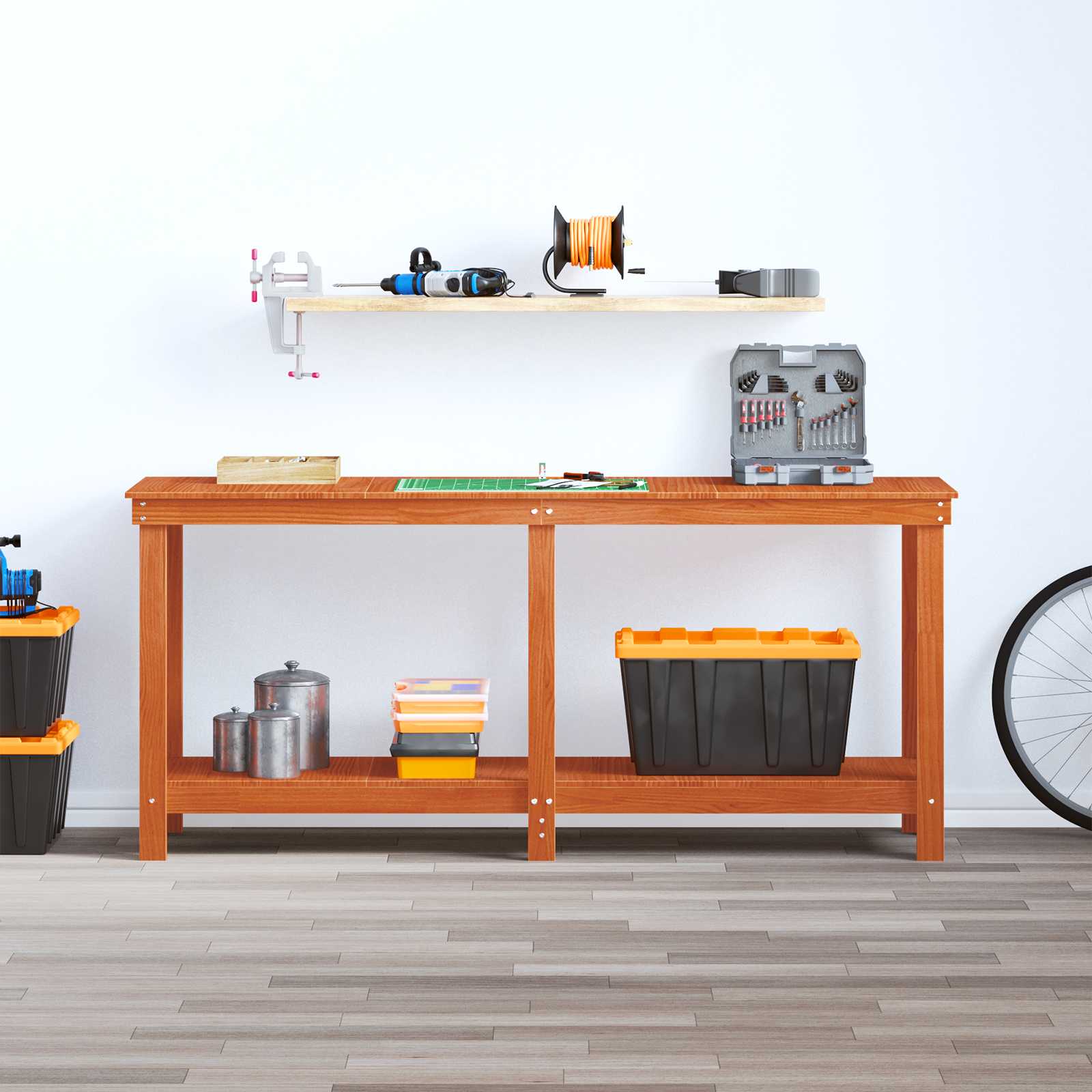 Werkbank 80x50x80 cm Massivholz Kiefer