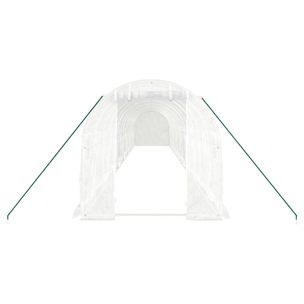 Gewächshaus mit Stahlrahmen Weiß 8 m² 4x2x2 m