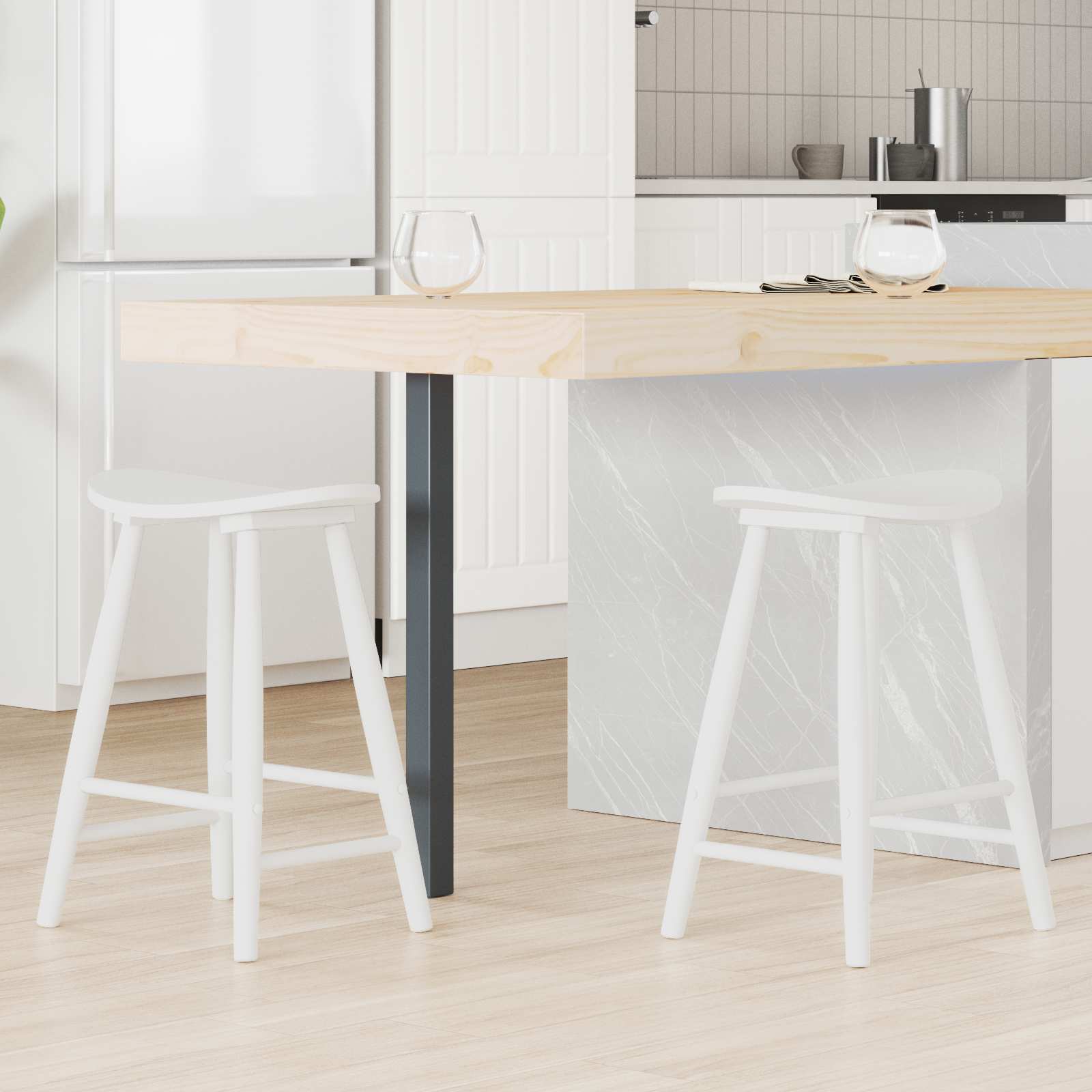 Esszimmerstühle 2 pcs Hellbraun 46 x 37 x 63 cm