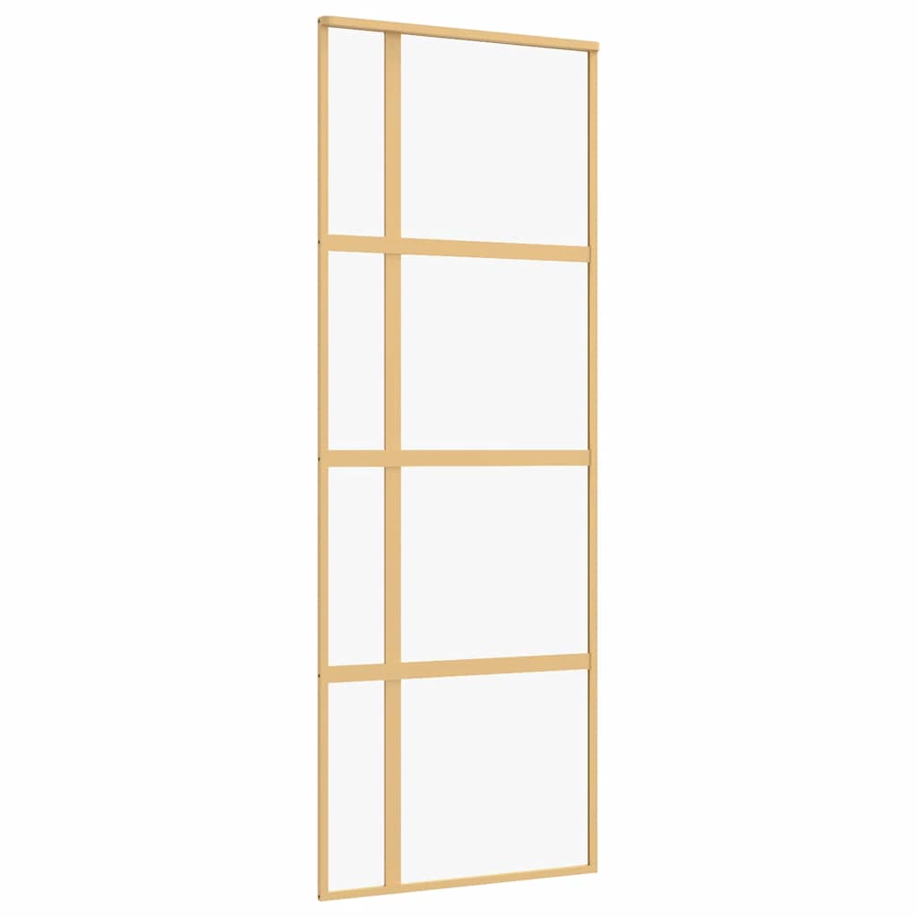 Schiebetür ESG-Glas und Aluminium 76x205 cm Schwarz