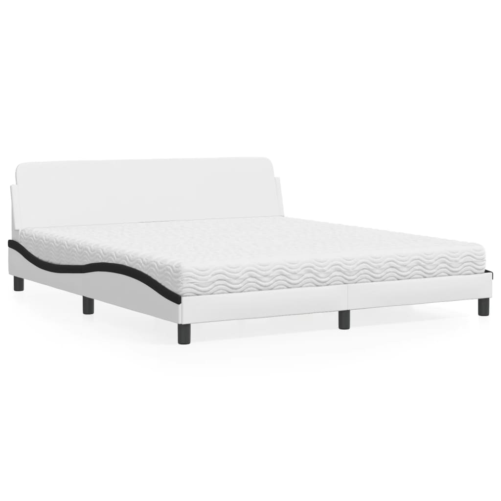 Bett mit Matratze "Dover" Schwarz 80x200 cm Kunstleder