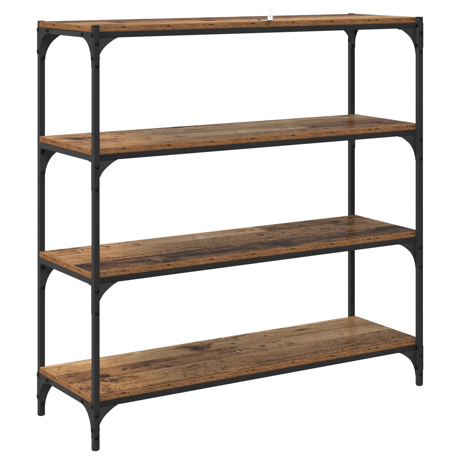 Bücherregal Schwarz 40x33x70,5 cm Holzwerkstoff und Stahl