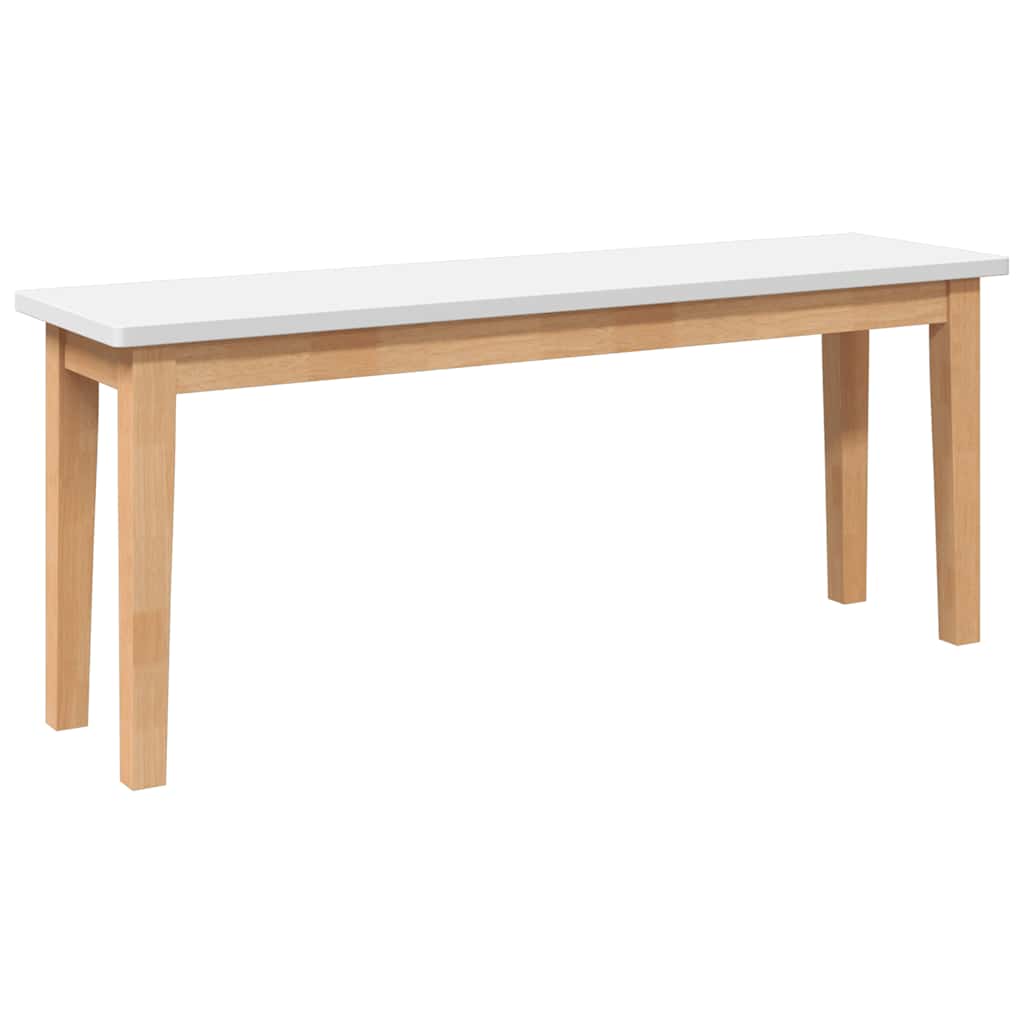 Bank 110 cm Braun Massivholz Gummibaum