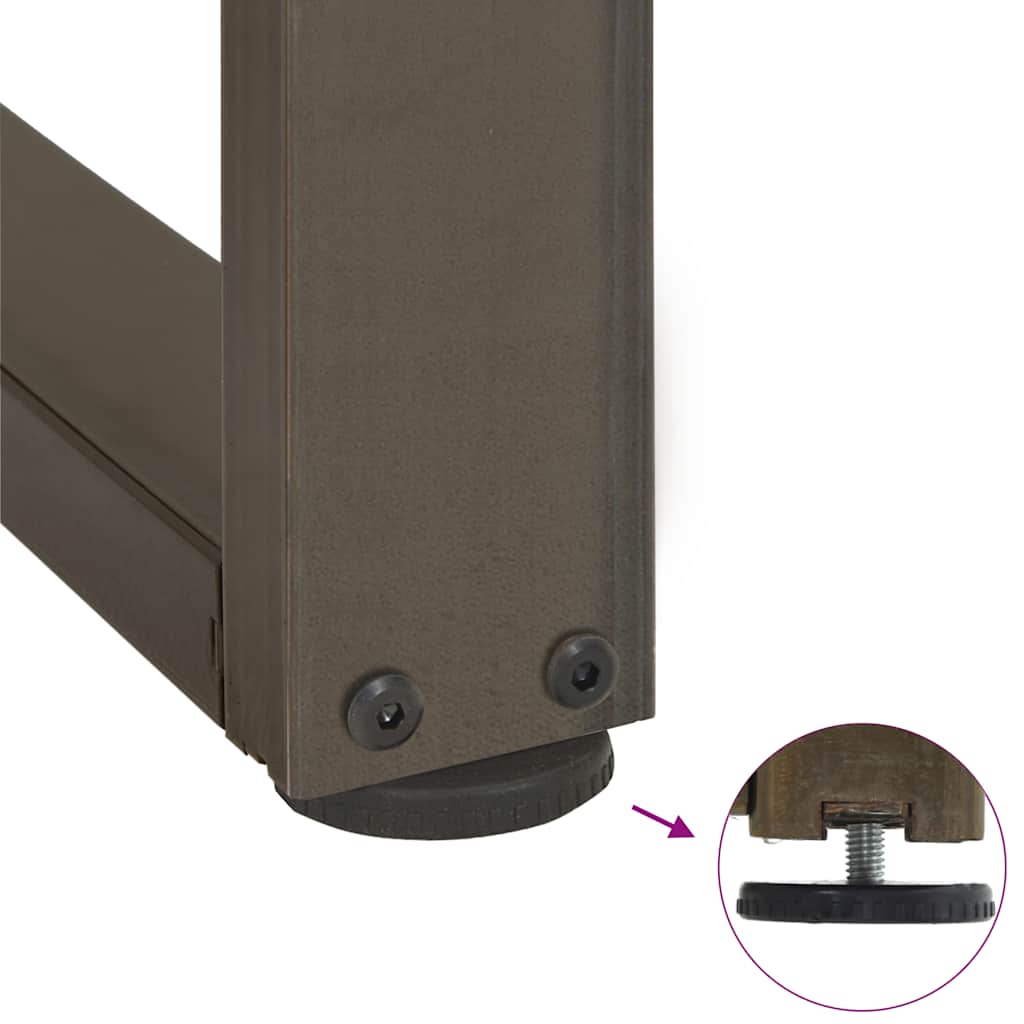 Couchtischbeine T-Form 2 Stk. Schwarz 30x25x(30-31) cm Stahl