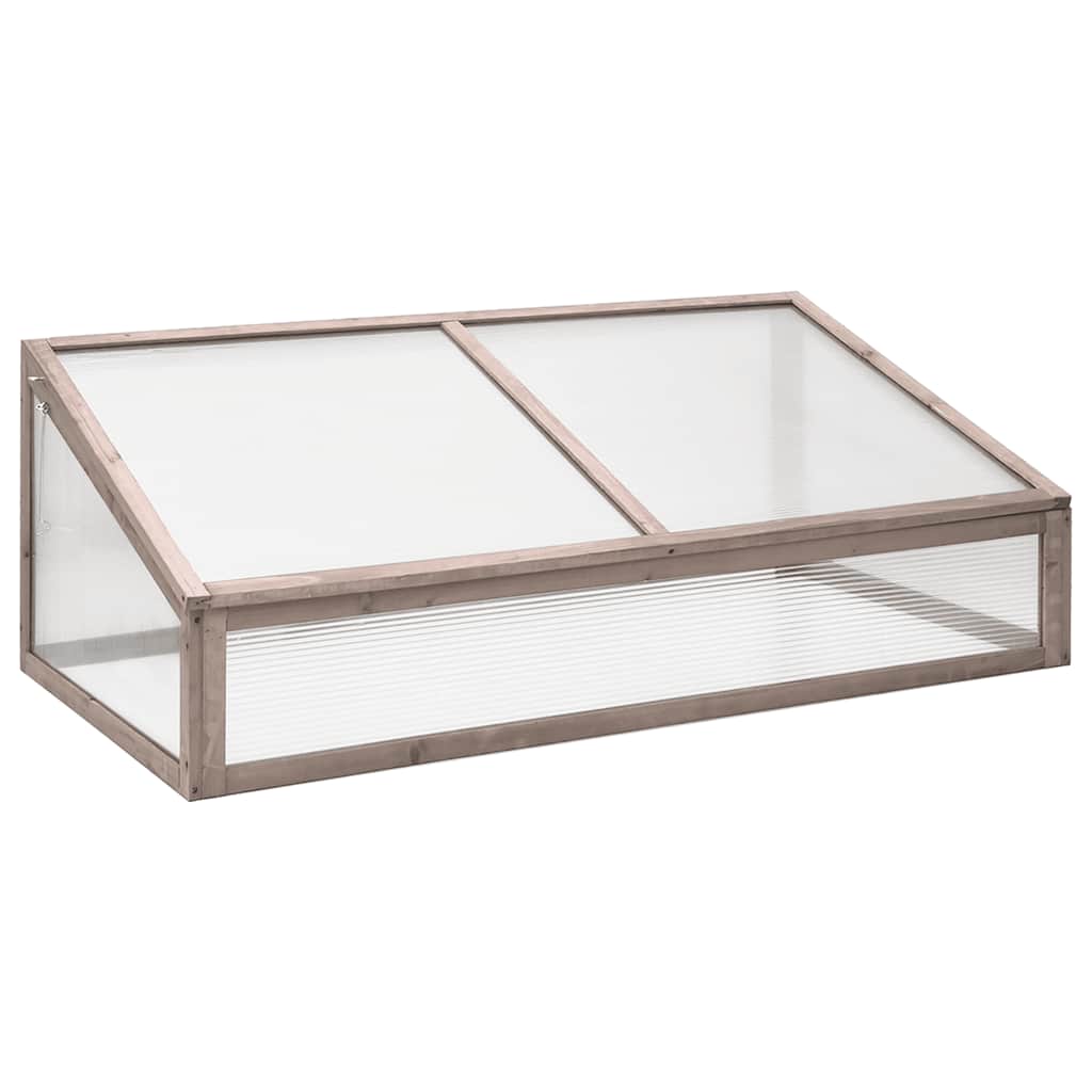 Gewächshaus Grau 110x56x39 cm Tannenholz