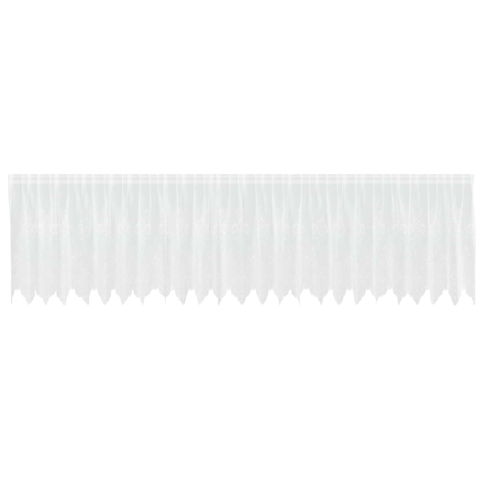 Spitzenvorhang mit Vorhängen Floral Weiß 80 x 150 cm Polyester