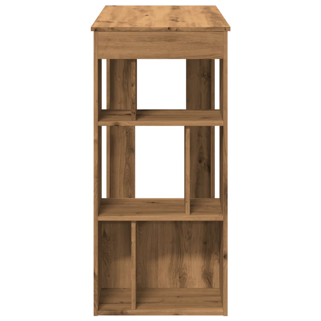 Bartisch Schwarz Eichen-Optik 102 x 50 x 103,5 cm Holzwerkstoff