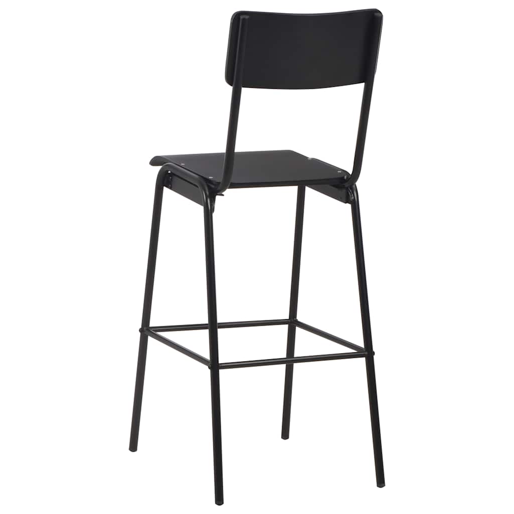 Barhocker 4 Stk. Massives Sperrholz Stahl