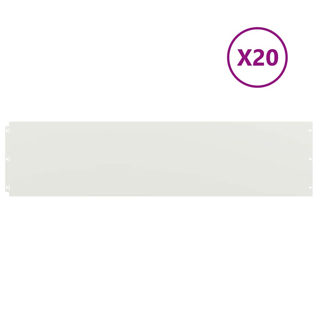 Raseneinfassung 10 pcs 10 x 103 cm Wetterfeststahl Rostig