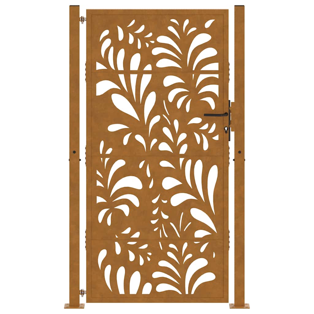 Gartentor Schwarz 100x100 cm Stahl Lichtdesign