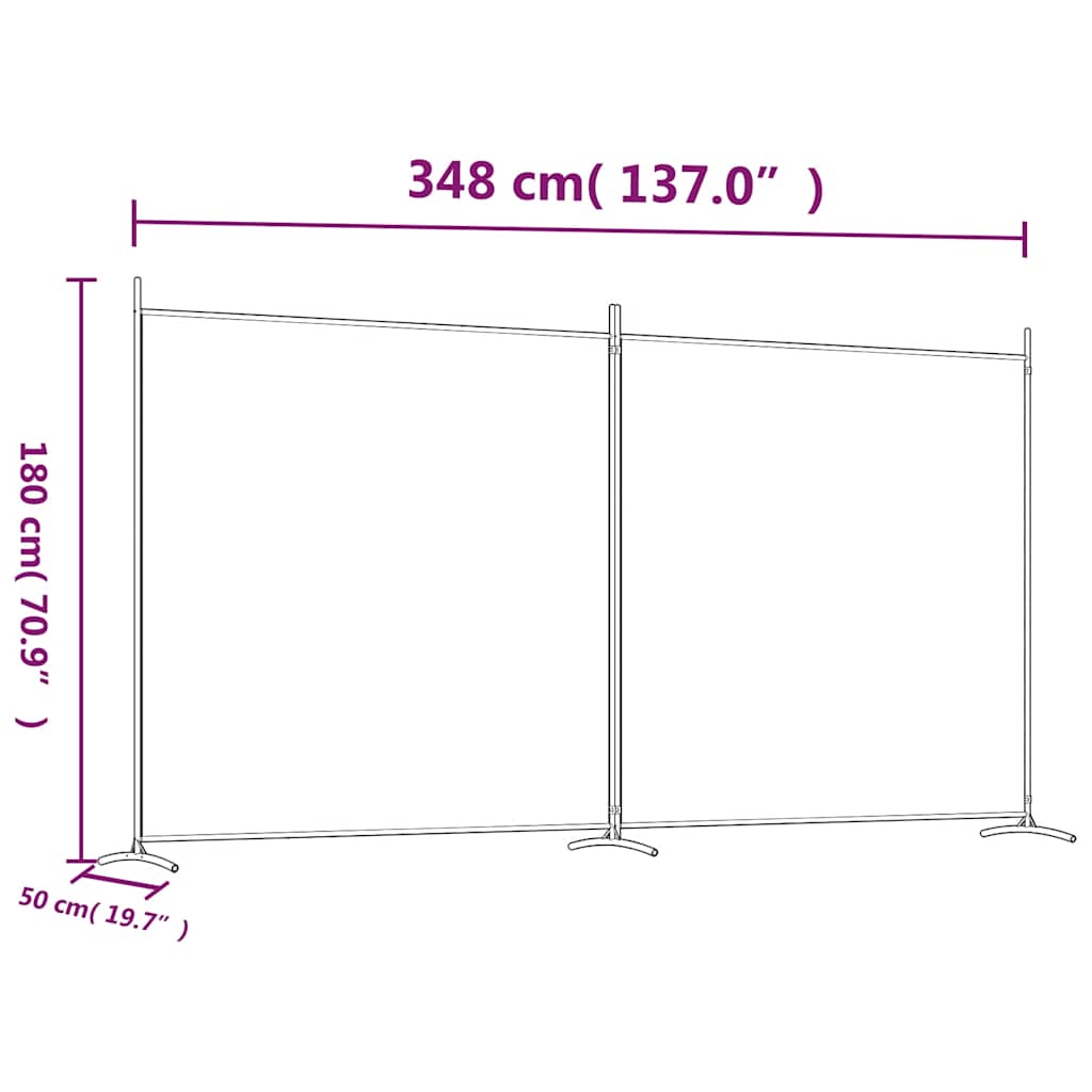 Einzel Panel Raumteiler Beige 175 x 180 cm Stoff