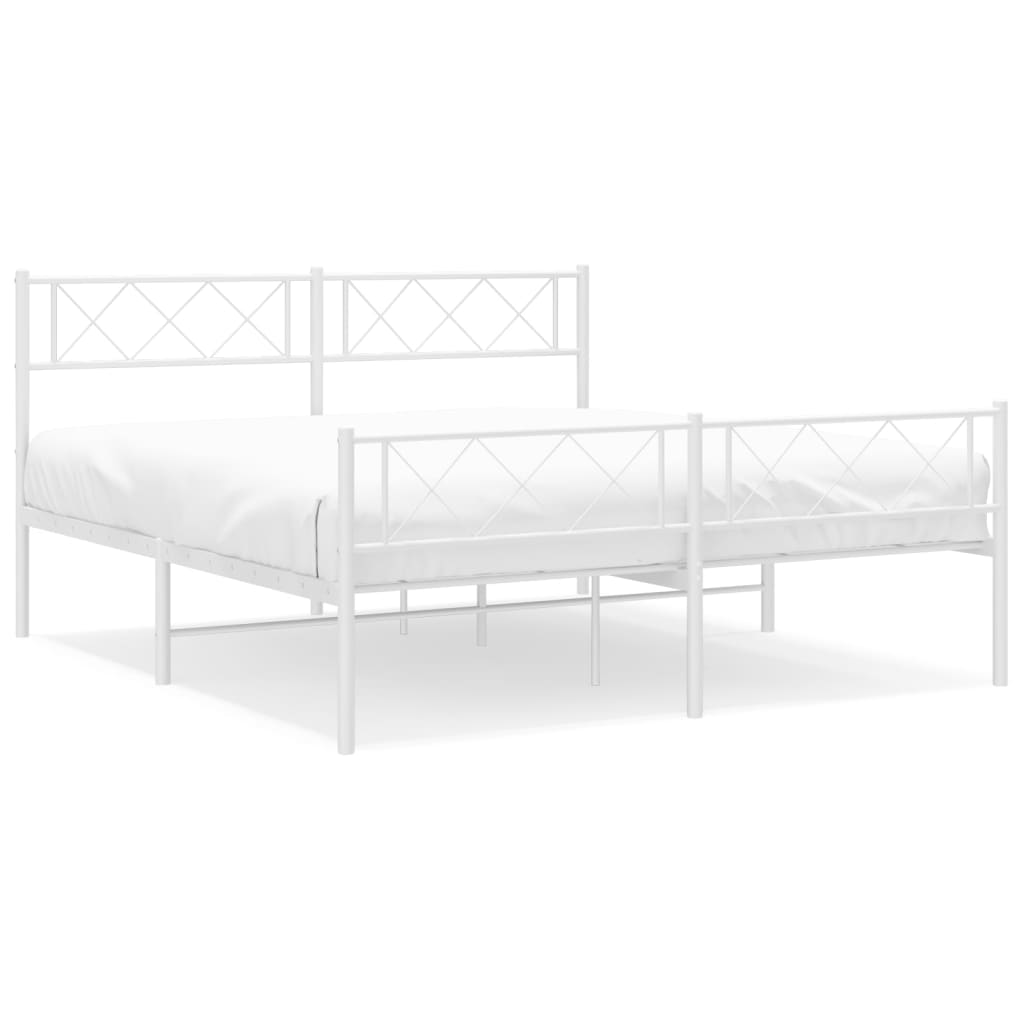 Bettgestell mit Kopfteil Metall Schwarz 100x190 cm