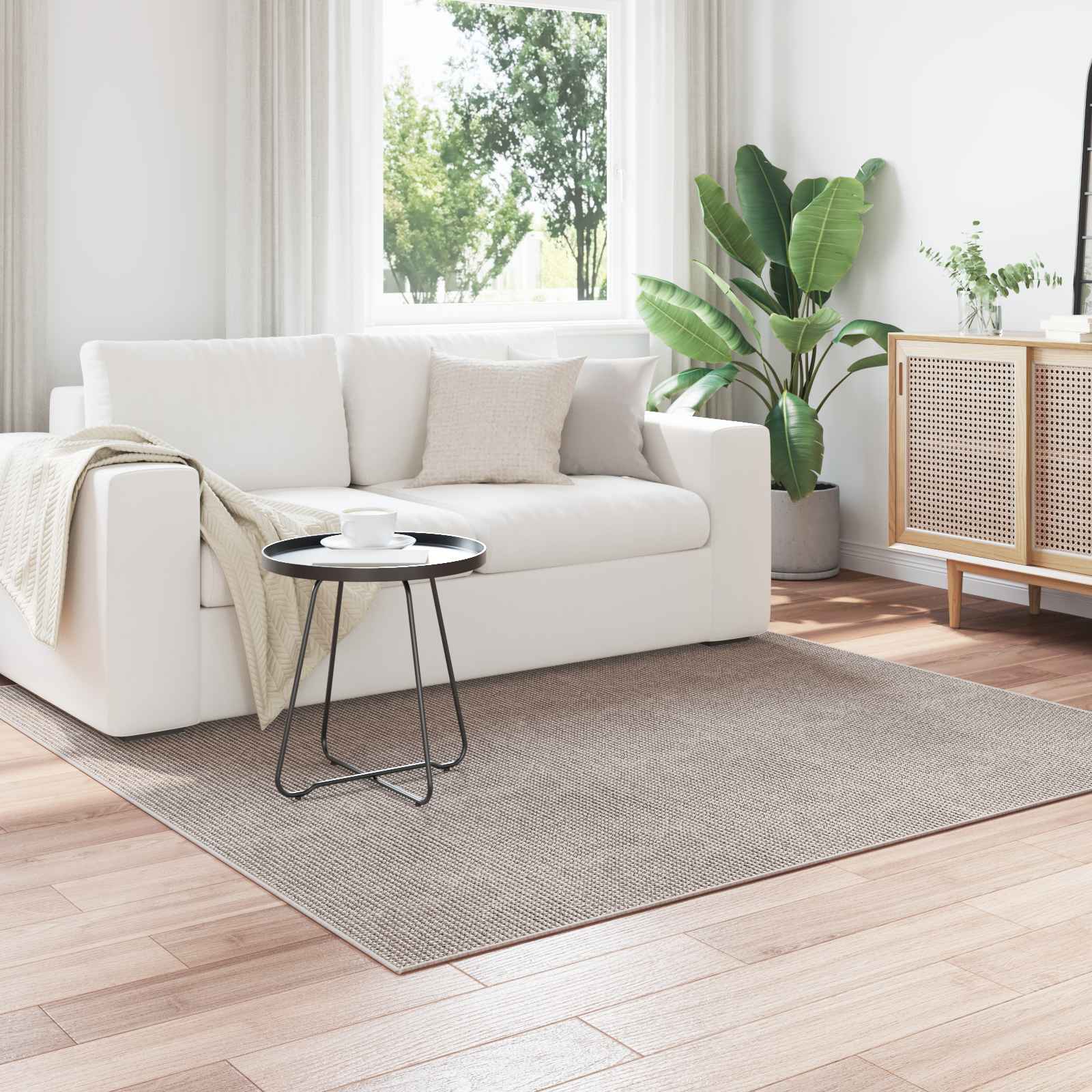Bereichsteppiche Rechtwinklig LUGO Creme 150 x 80 cm Polyester