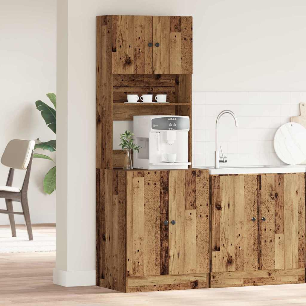 Küchenschrank Weiß 60x50x180 cm Holzwerkstoff