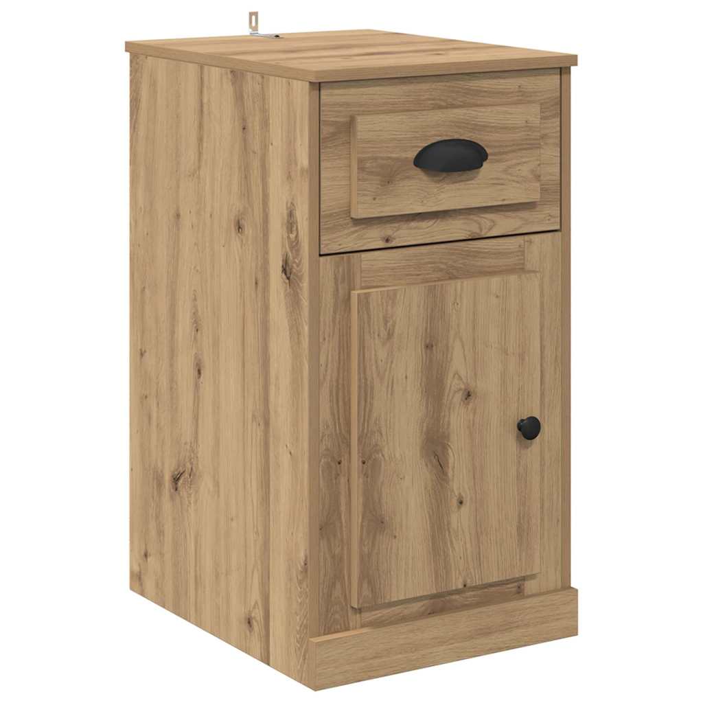 Beistellschrank mit Schublade Weiß 40x50x75 cm Holzwerkstoff