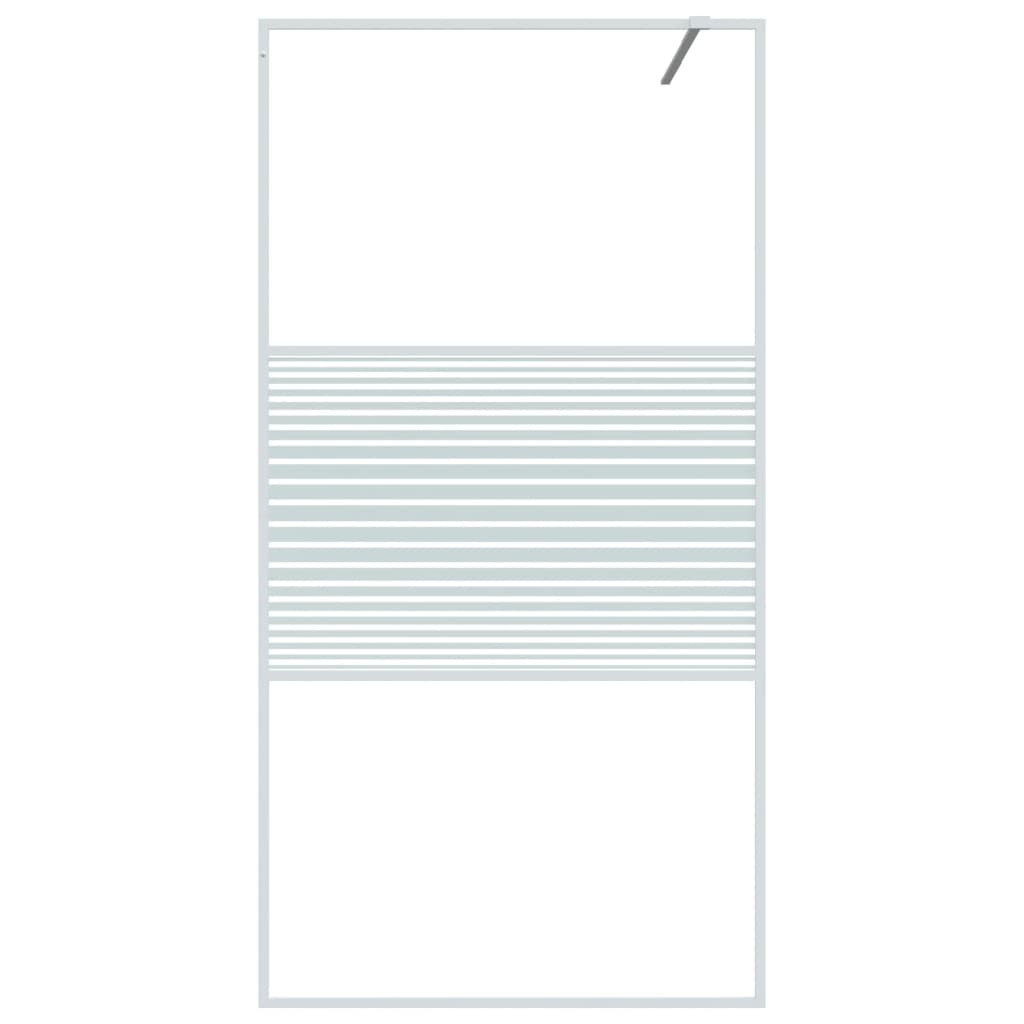 Duschwand für Begehbare Dusche Schwarz 100x195 cm ESG-Glas Klar
