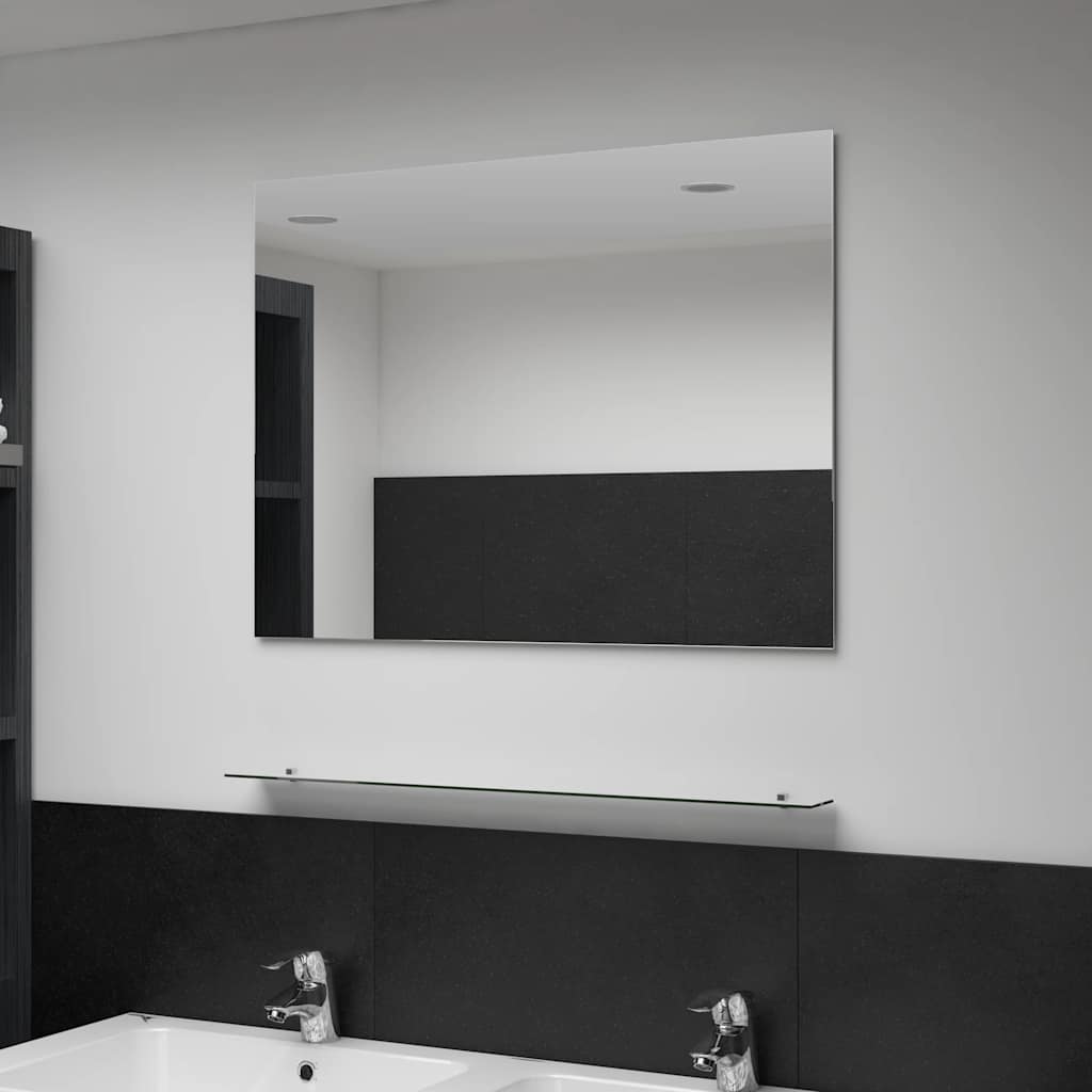 Wandspiegel mit Regal 50×60 cm Hartglas