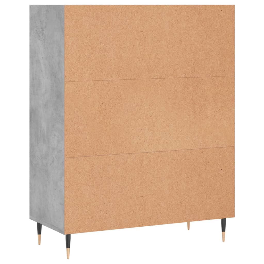 Bücherregal Hochglanz-Weiß 69,5x32,5x90 cm Holzwerkstoff