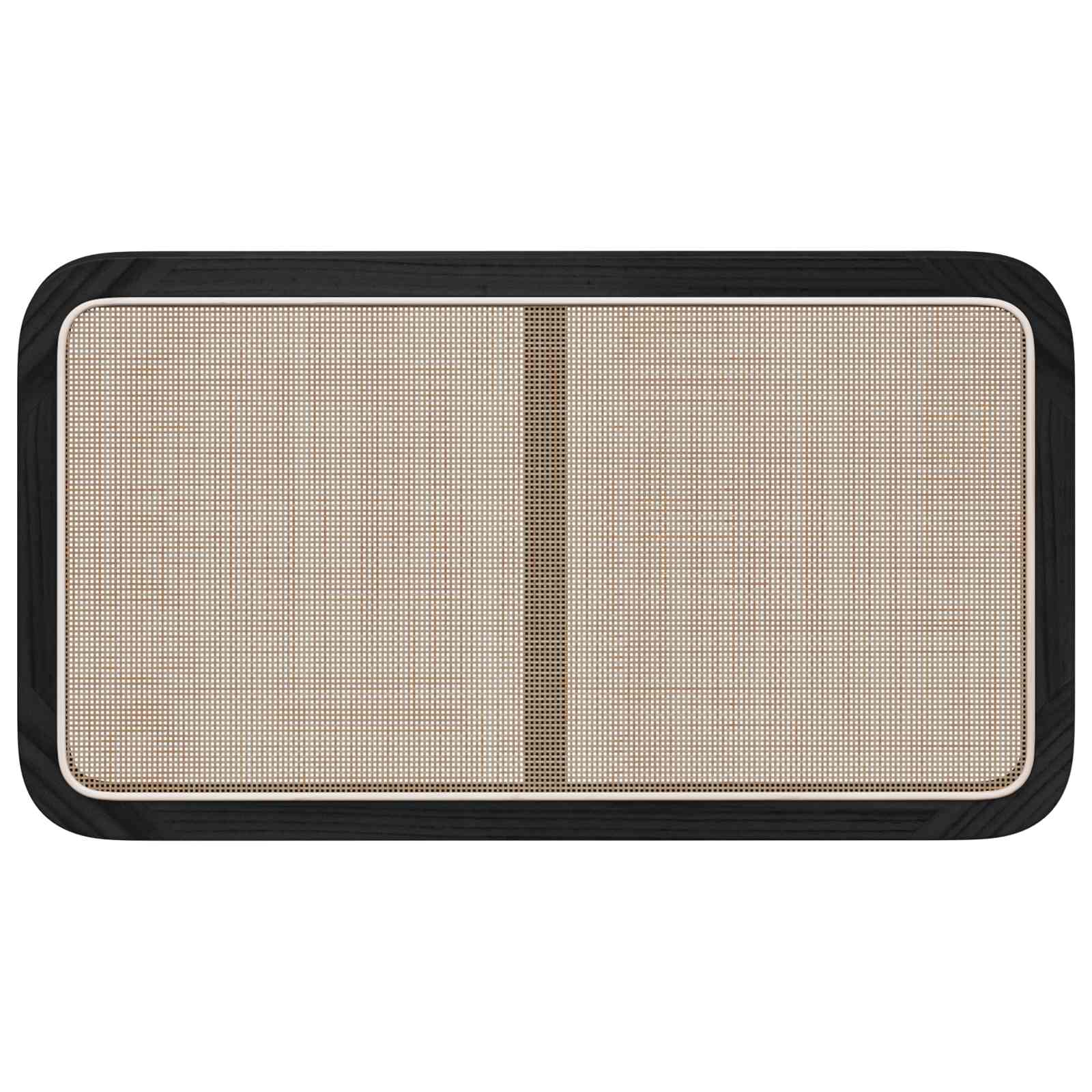 Kopfteil mit Kopfteil Schwarz 100 x 55 x 3 cm Rattan