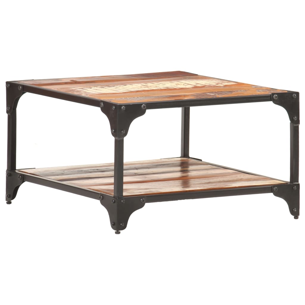 Couchtisch 40x40x36 cm Raues Mango-Massivholz